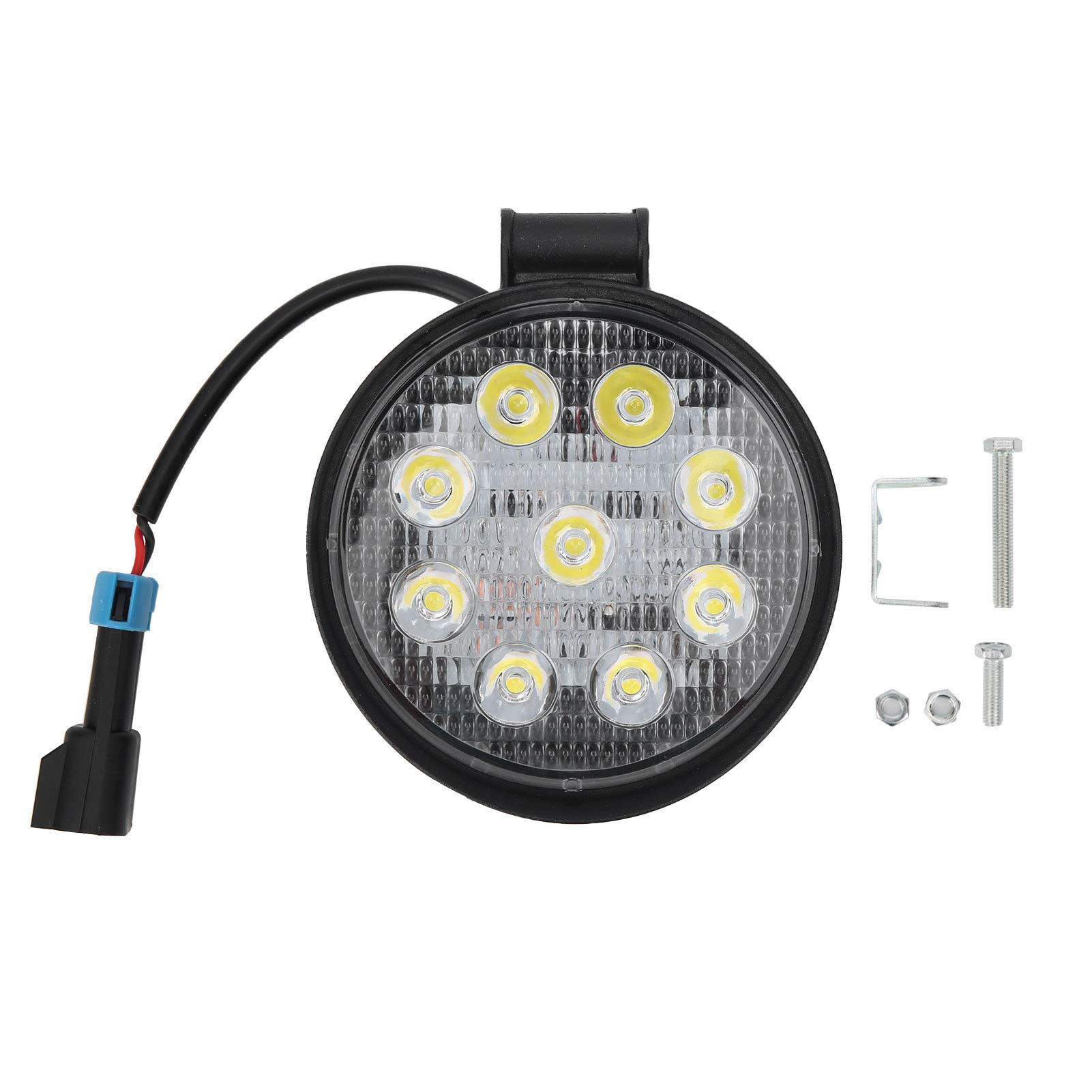 27W Round Car 9LED Front Fog Lights - IP67 Waterproof Universal Working Lamp for Off-Road, Truck, SUV & Jeep | Enhanced Night Driving Visibility & Safety