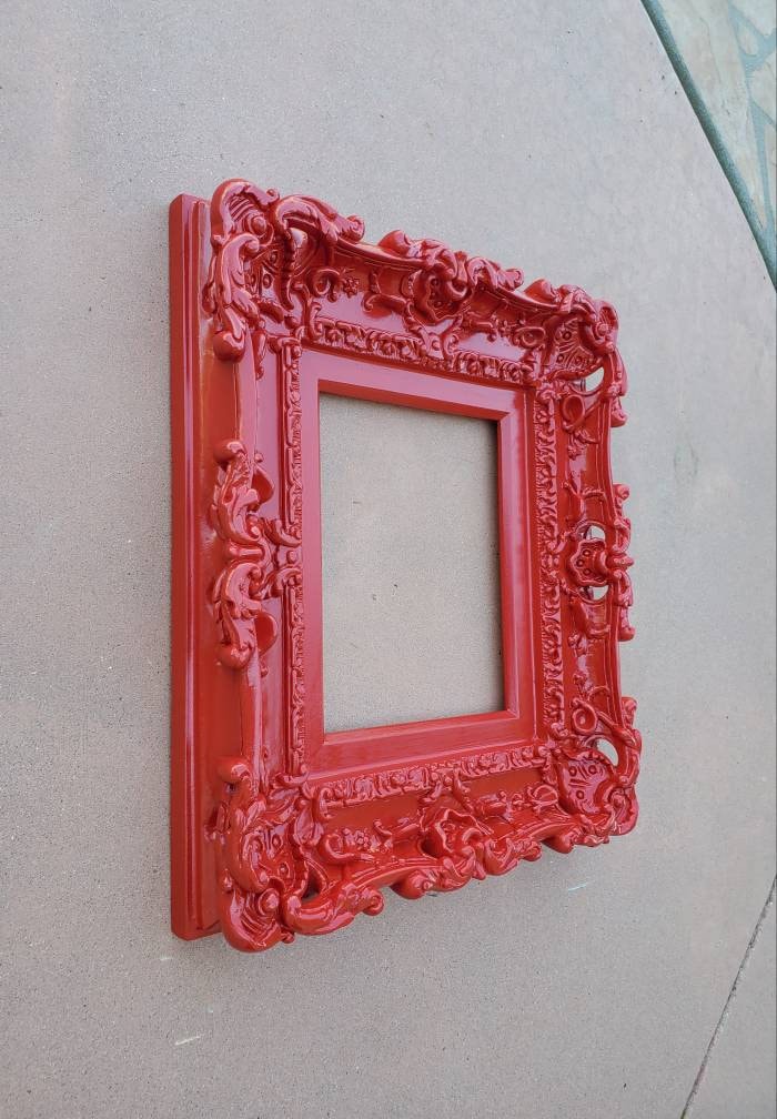 8x10 Red Kids Picture Frame - Baroque Style Wall Art Photo Frame for Nursery, Bedroom & Home Decor - Perfect for Family Photos, Artwork & Memories