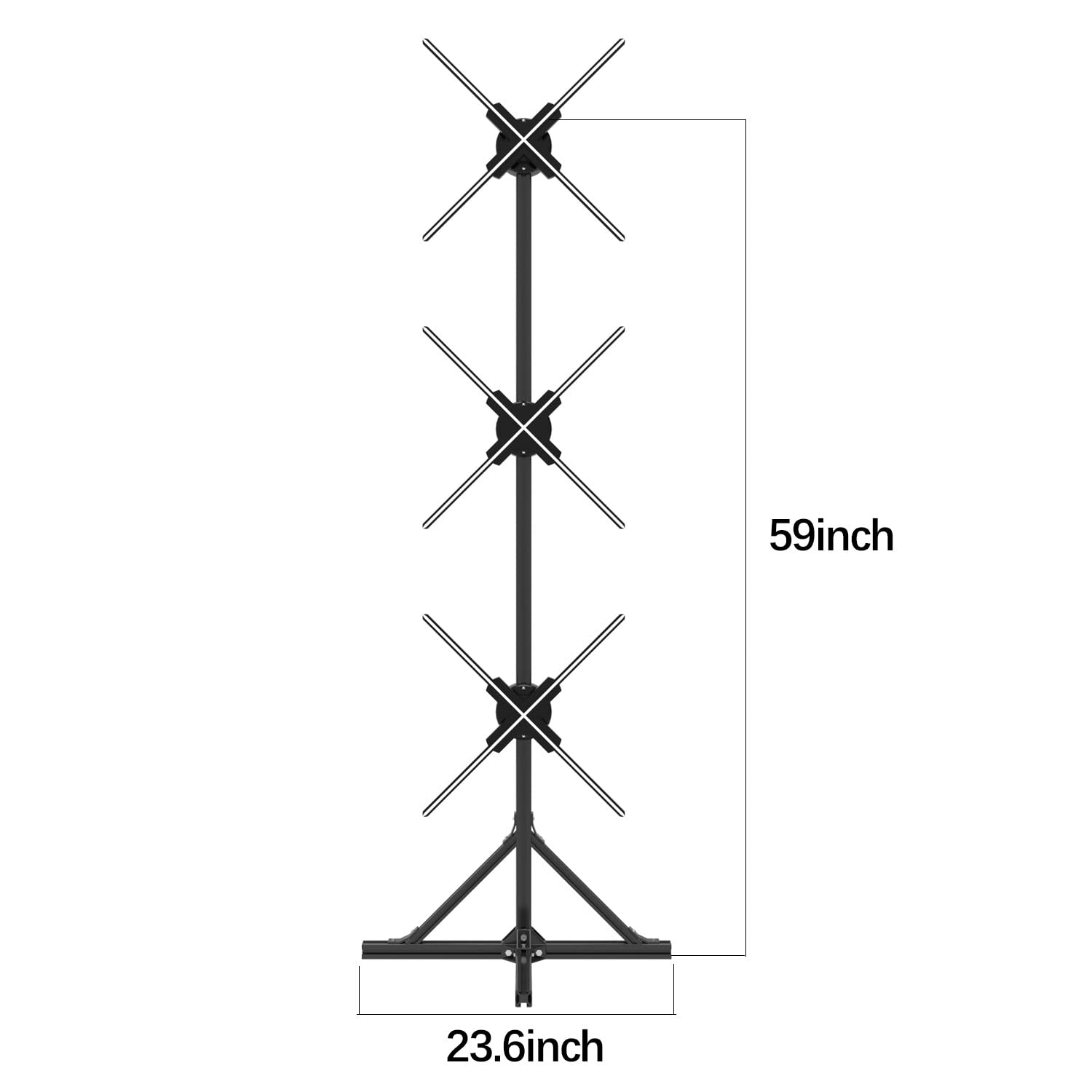 3D Hologram Fan Splicing Bracket - Aluminum Mounting Kit for 22-27.5 Inch LED Fans | No Fan Included | Easy Assembly for Trade Shows, Exhibitions & Advertising Displays | Perfect for Retail Stores, Events and Digital Signage