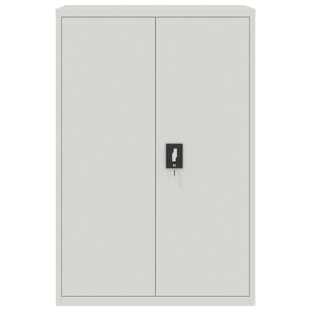 Steel Gray Office Cabinet with 3 Adjustable Shelves - Versatile Storage Solution for Files & Office Supplies - Easy Assembly - Perfect for Home Office, Workspace & Organization