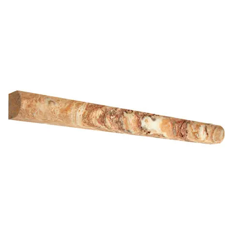 Scabos Travertine Bullnose Liner - Premium Natural Stone Tile Edging for Bathroom, Kitchen & Pool Designs - Perfect for Backsplashes, Showers & Outdoor Spaces