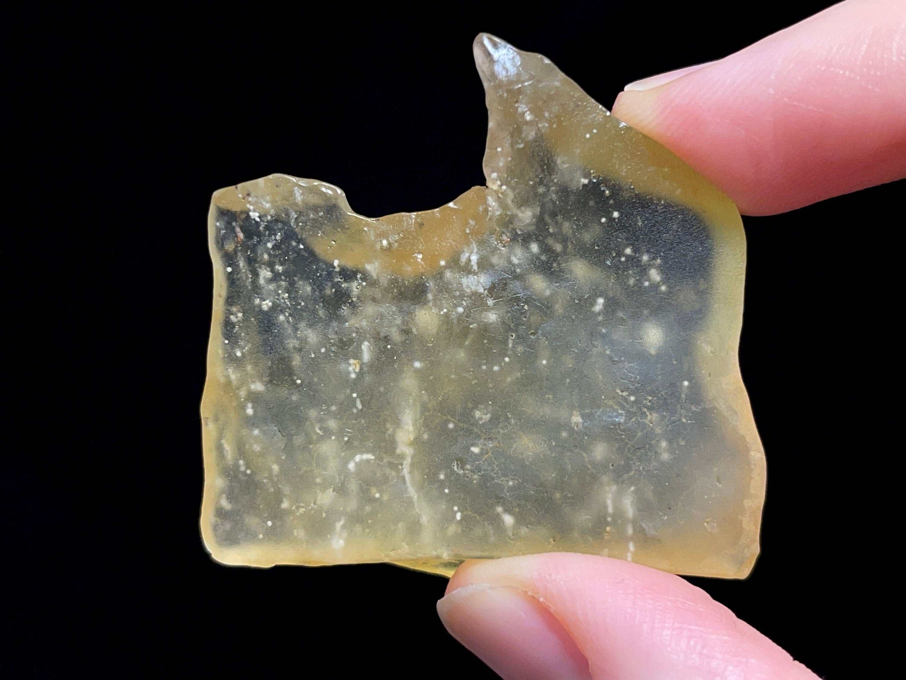 Natural Libyan Desert Glass Raw Crystal - Rare 3A Grade 17.4g - Unique Spiritual Gift & Home Decor Stone - Perfect for Meditation, Jewelry Making & Crystal Collection (46977)