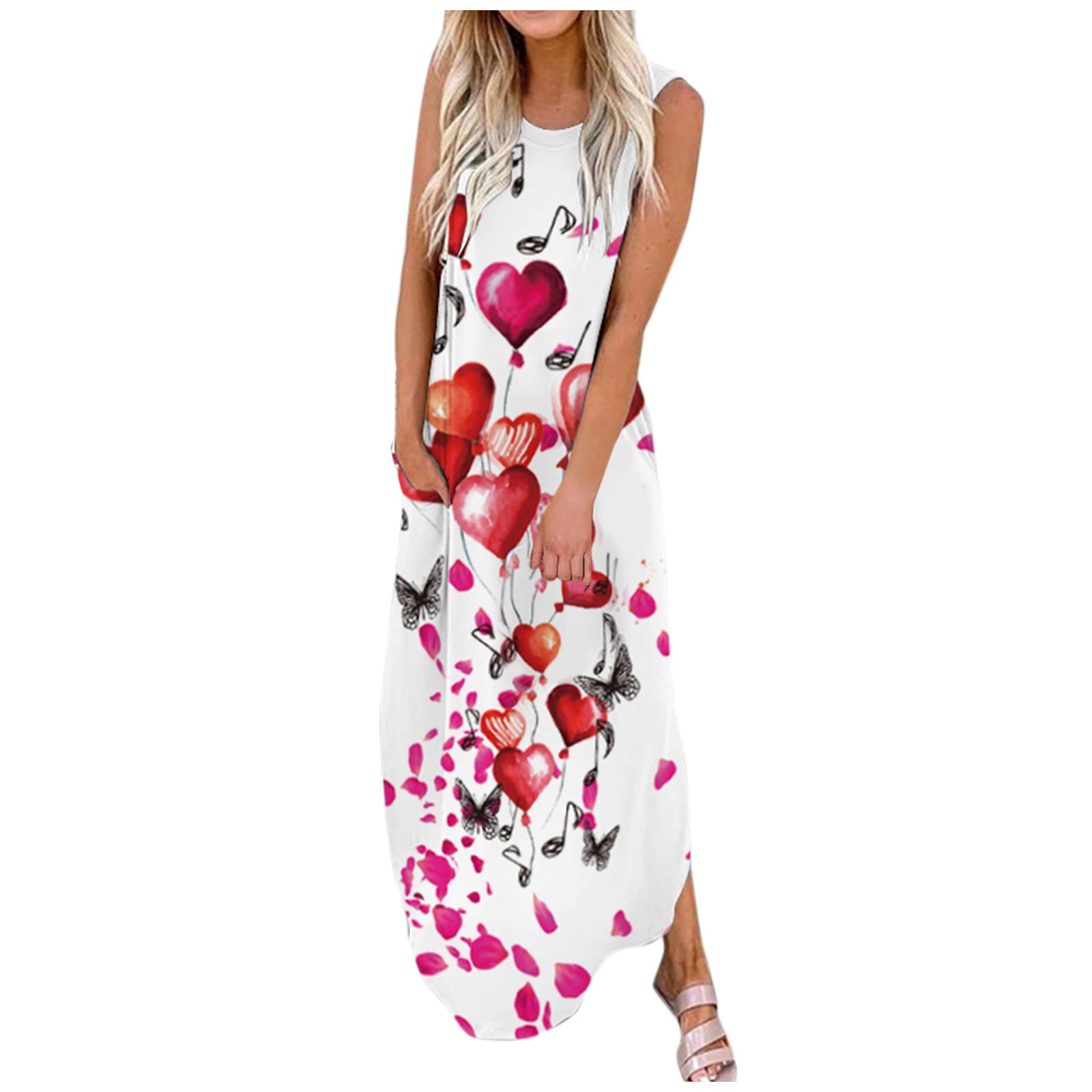 Smooto Women's Sexy Bodycon Wrap Maxi Dress with Front Slit & Lace Detail - Elegant Clubwear Little White Dress for Evening Parties, Date Nights & Special Occasions (Pink, Size 6 XL)