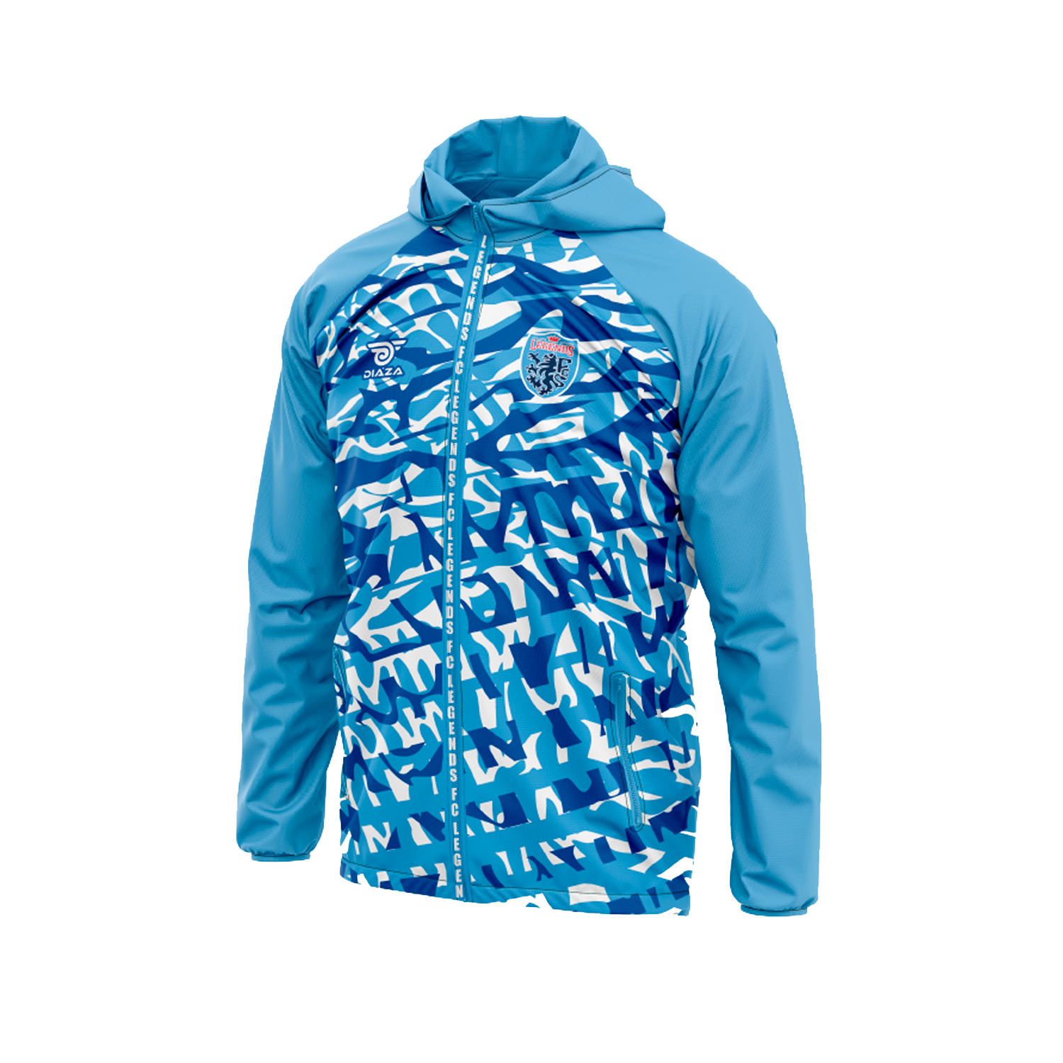 Legends FC Windrunner Jacket - Lightweight Waterproof Running Jacket for Men & Women - Perfect for Outdoor Running, Hiking & Travel