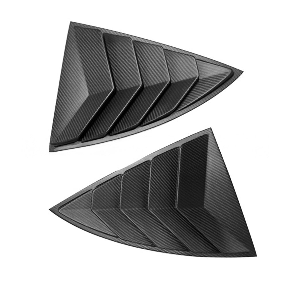 Premium Real Carbon Fiber Rear Side Window Louvers for Tesla Model Y 2020-2025 | High-Performance Aerodynamic Racing Design | Enhances Style & Vehicle Aerodynamics | Perfect for Car Enthusiasts & Street Racing