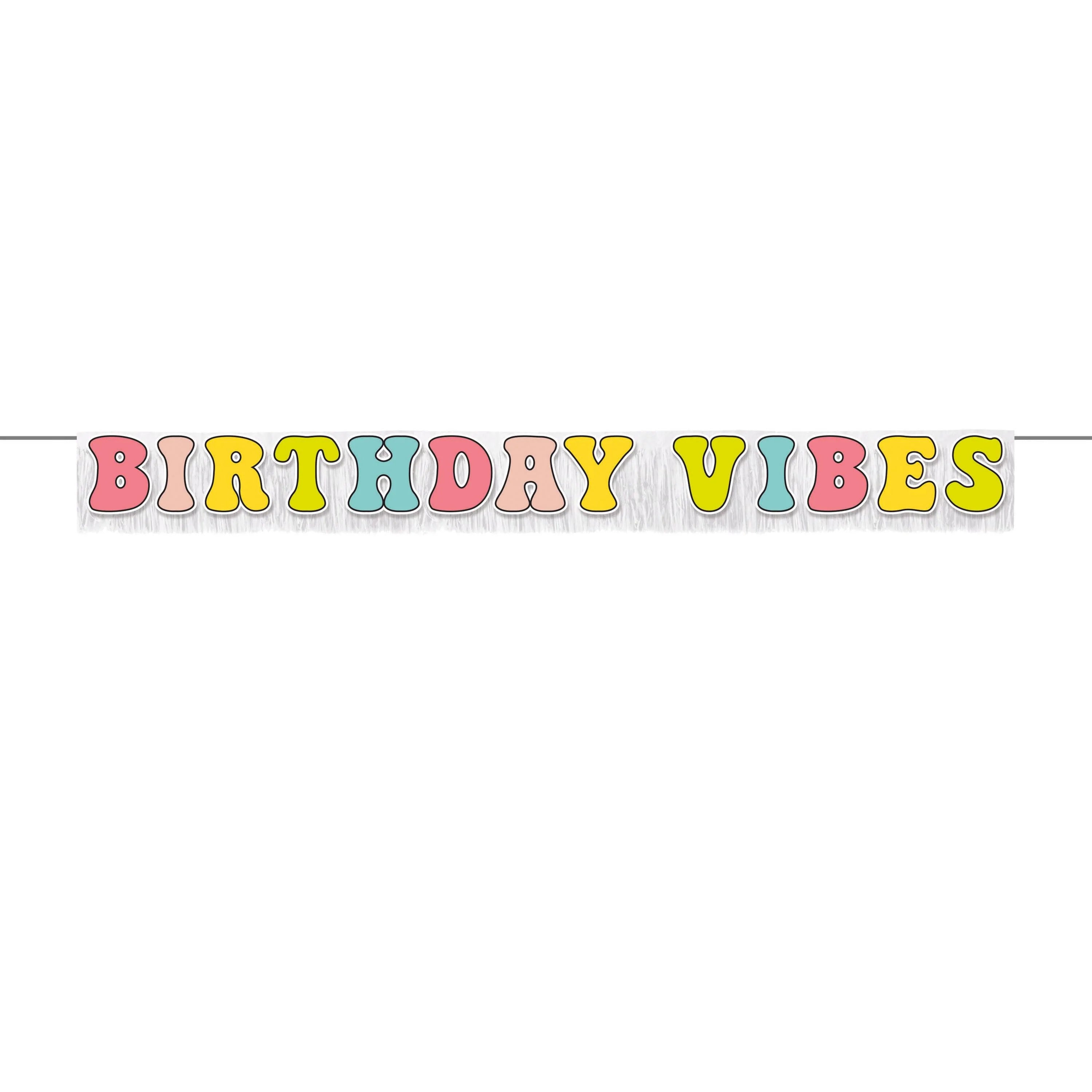 12-Piece Bulk Flower Power Letter Banner with Fringe - Perfect for Birthday Parties, Baby Showers & Wedding Decorations