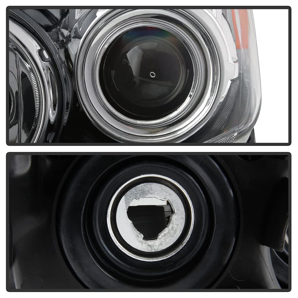 2010-2013 Nissan Altima Coupe Chrome Halogen Projector Headlights - OEM Style Replacement Headlamps for Improved Night Visibility | Perfect for Daily Driving & Nighttime Commutes