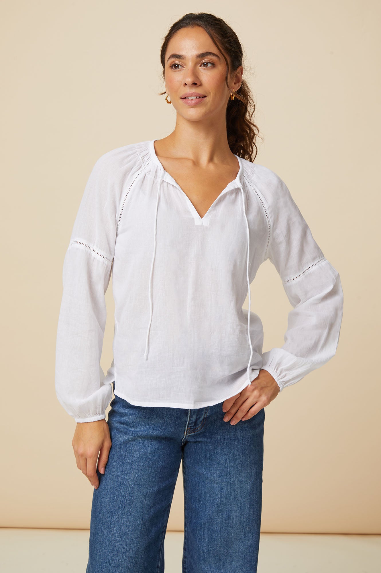 Organic Cotton Women's Top - Soft & Breathable White Blouse for Casual Wear & Summer Outfits | Eco-Friendly Fashion