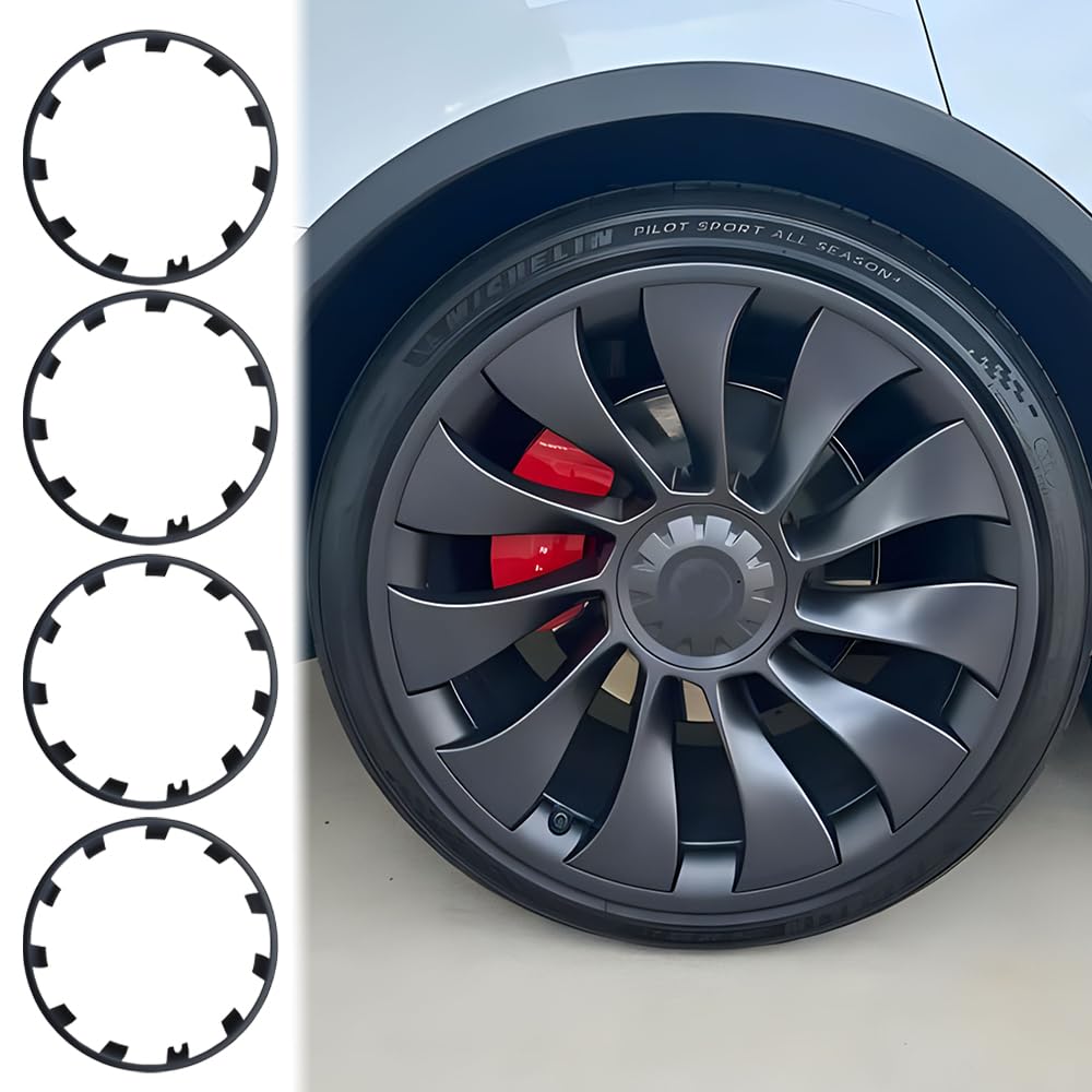 KAVANIC 21 Inch Matte Black ABS Wheel Rim Protector for Tesla Model Y Performance - Hubcaps Cover Accessories to Protect Your Wheels - Perfect for Daily Driving and Off-Road Adventures
