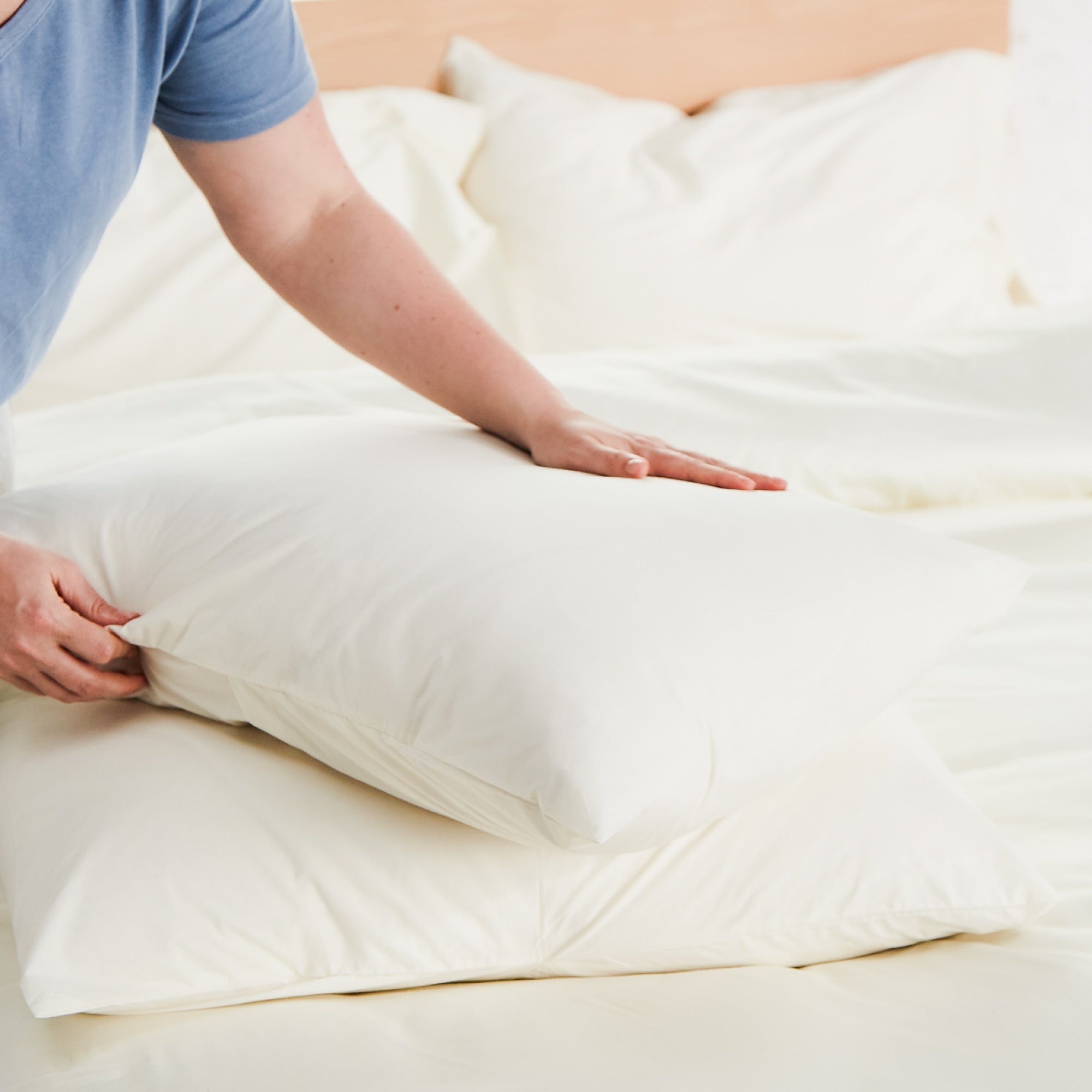 Organic Percale Cotton Shams 270 Thread Count - Premium Soft & Breathable Pillowcases for Bedroom, Hotel, or Guest Room