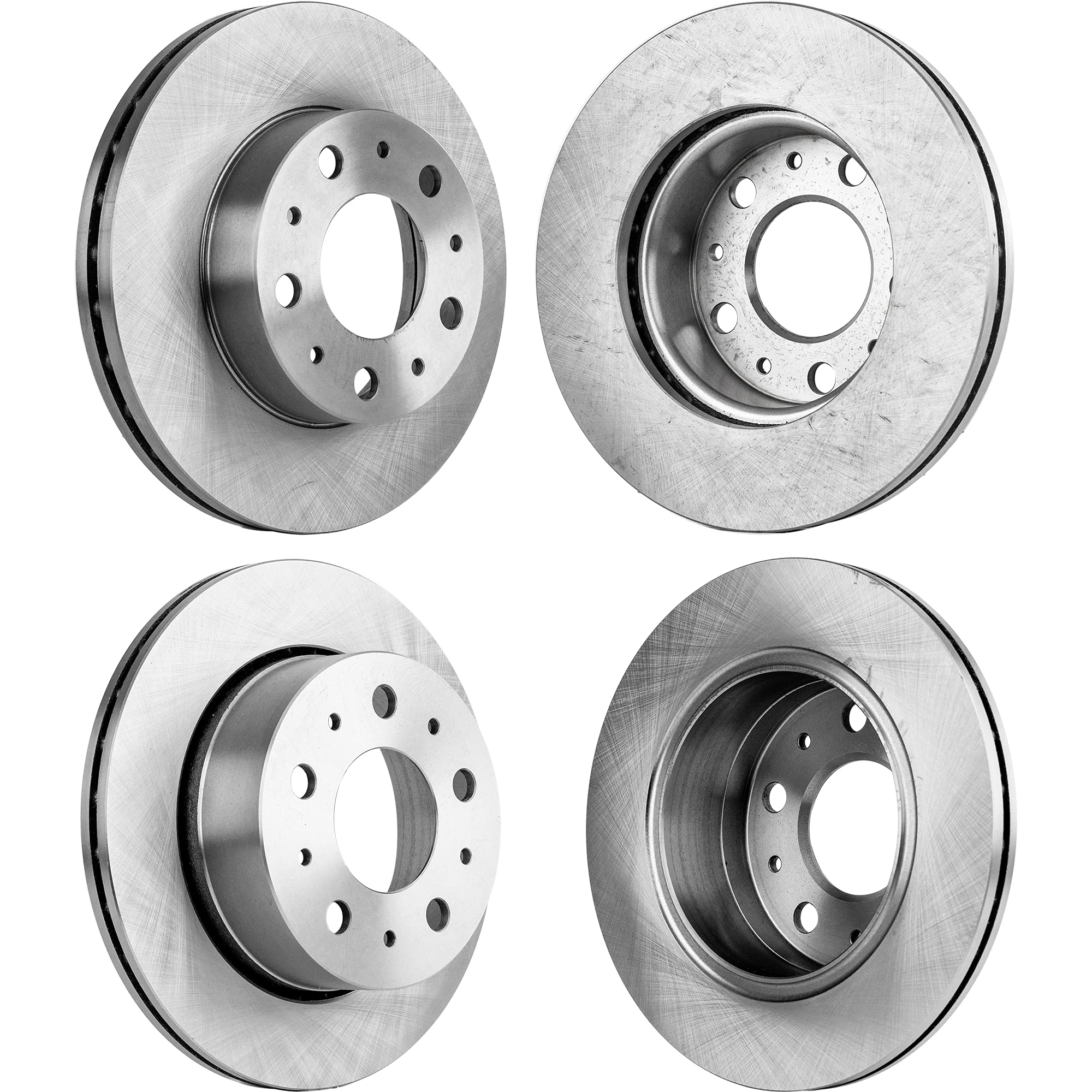 4-Wheel Brake Disc Set - Front & Rear, Driver & Passenger Side - Compatible with 2014-2018 Ram ProMaster 1500/2500/3500 - Perfect for Heavy-Duty Braking & Towing Applications
