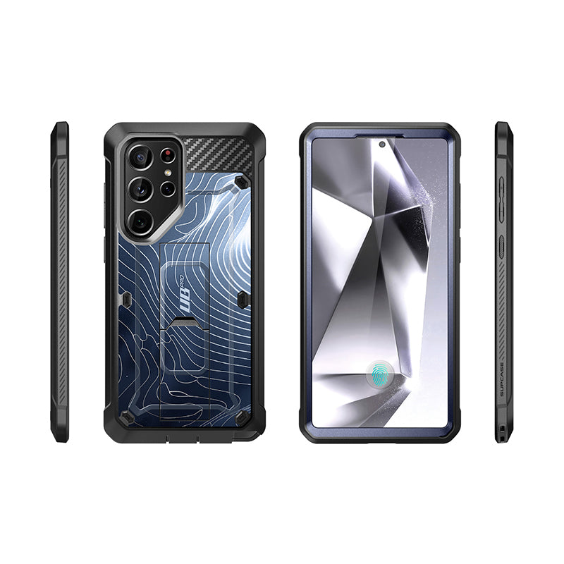 Samsung Galaxy S24 Ultra Unicorn Beetle PRO Rugged Case - Shockproof & Military Grade Protection - Blue Ripple Design - Perfect for Outdoor Adventures & Extreme Sports