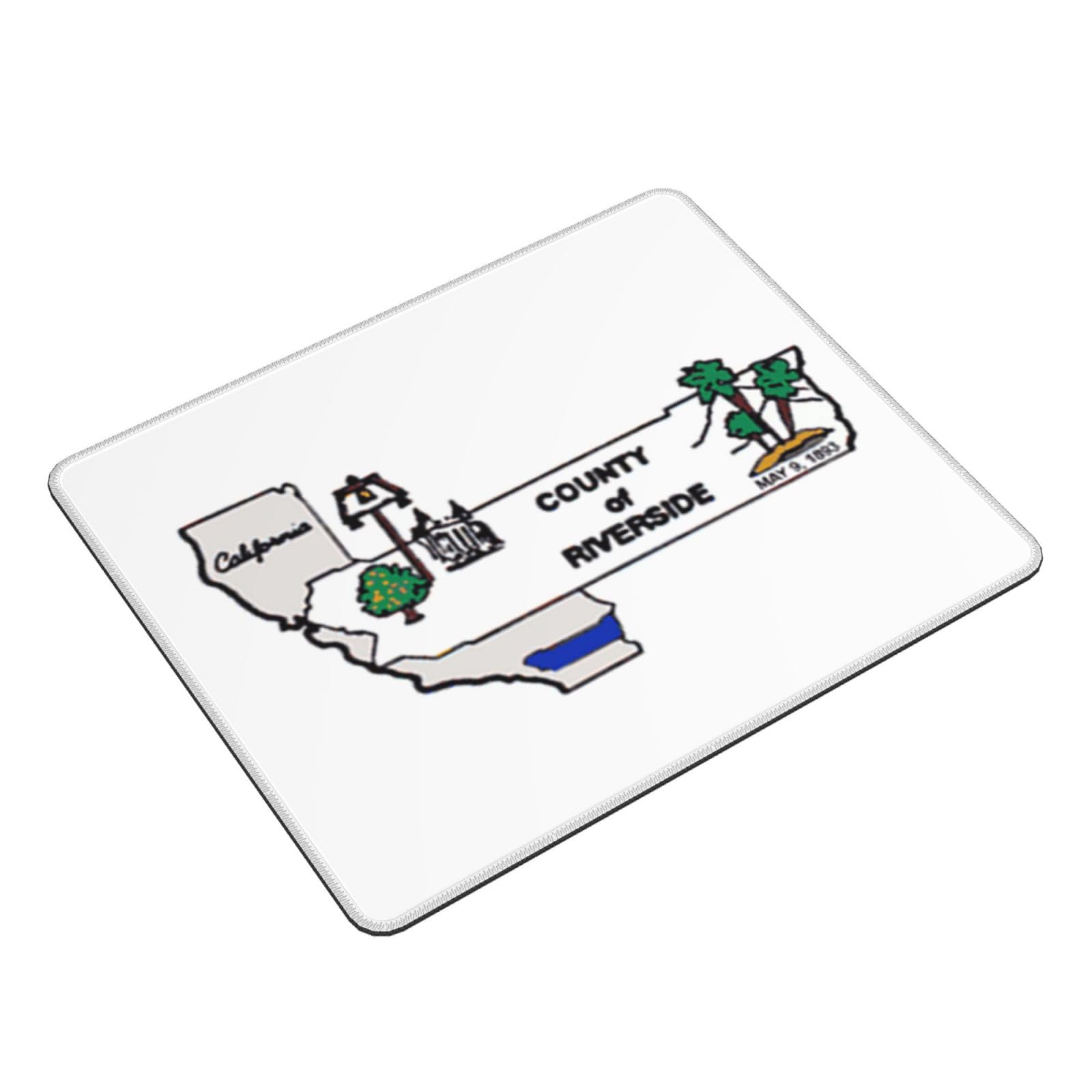 Riverside County California Flag Mouse Pad - 10x12 Inch Non-Slip Rubber Desk Mat for Office, Gaming & Laptop Use | Waterproof Computer Mousepad for Home & Work