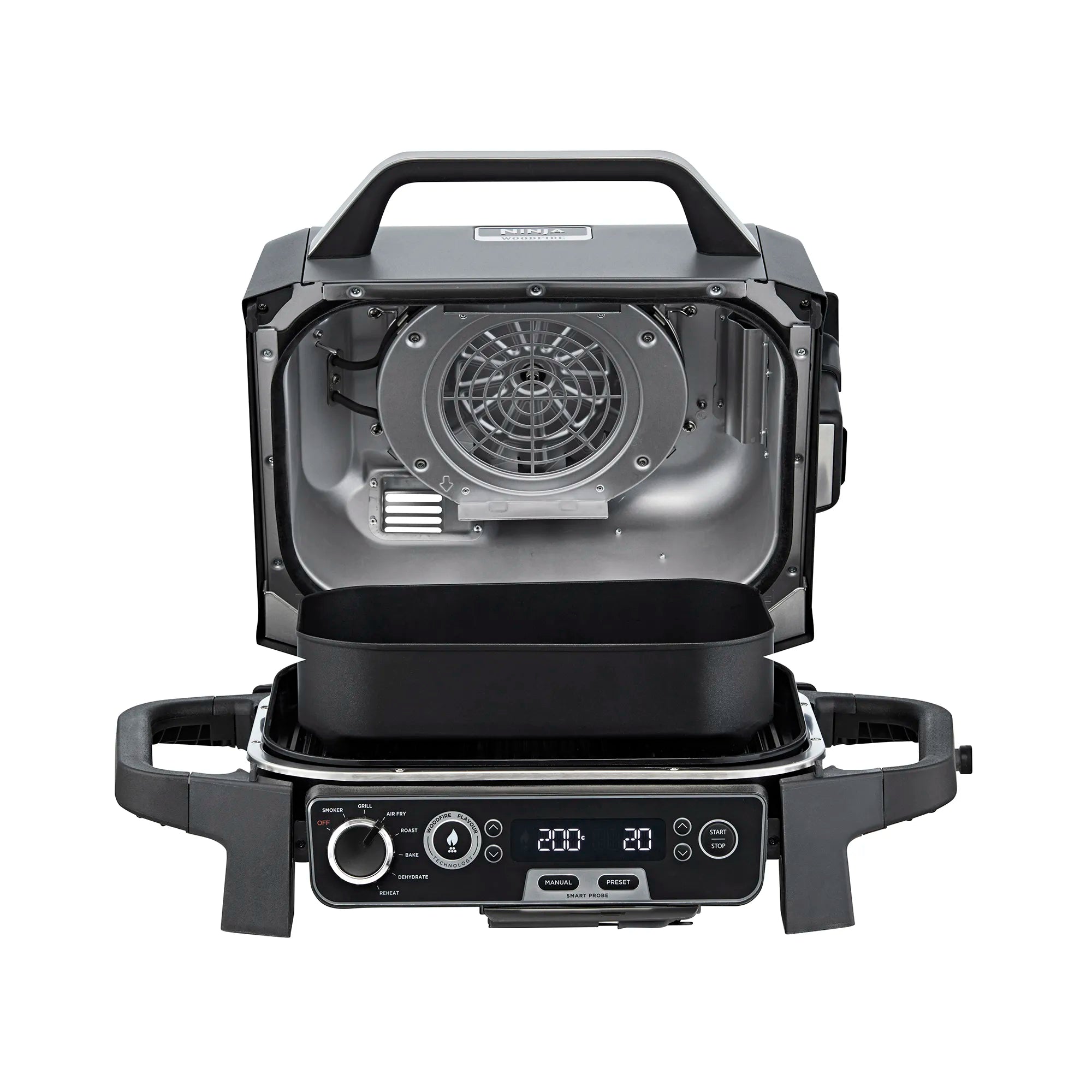 Ninja Woodfire Electric BBQ Grill & Smoker - Outdoor Cooking & Backyard Grilling for Steak, Chicken, Burgers & Vegetables | Perfect for Patio, Camping & Tailgating