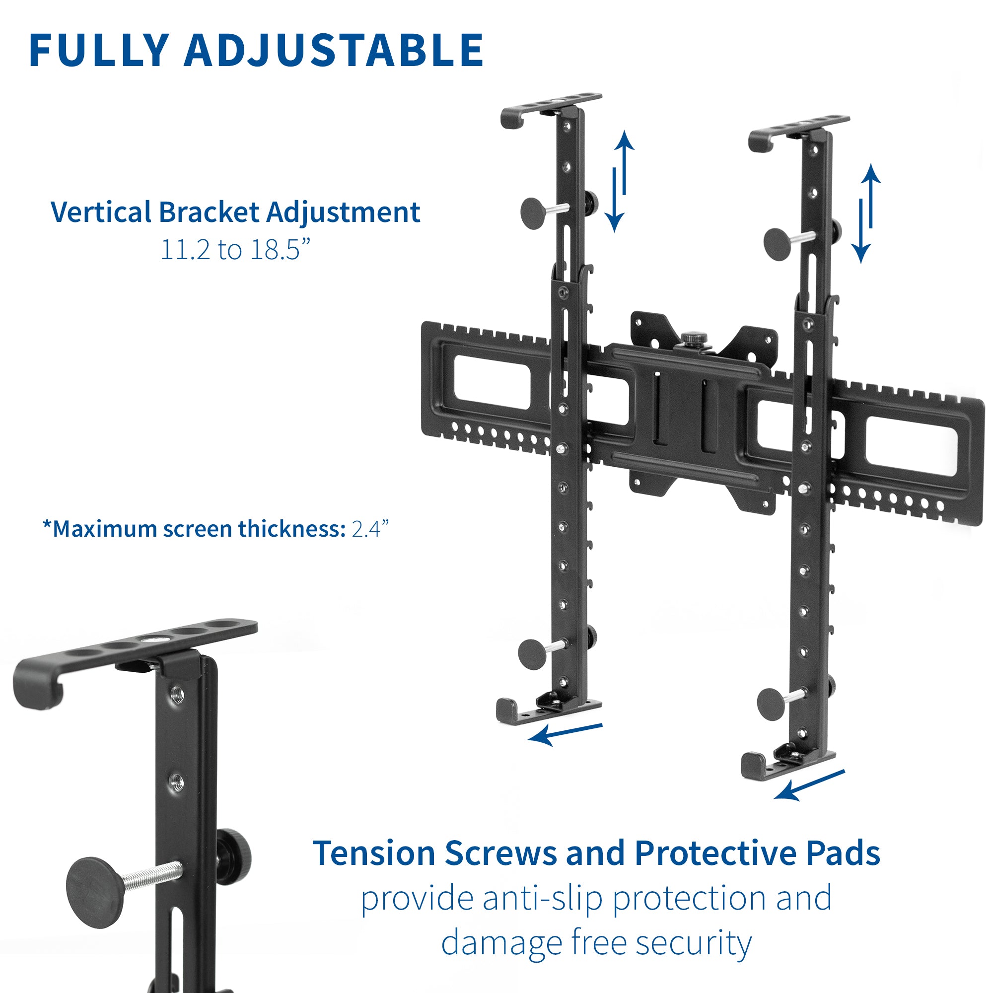 Universal VESA Mount Adapter Bracket Kit - Compatible with 75x75 to 100x100mm Screw Patterns - Perfect for Mounting Monitors, TVs, and Displays in Home Office, Gaming Setup, and Commercial Spaces