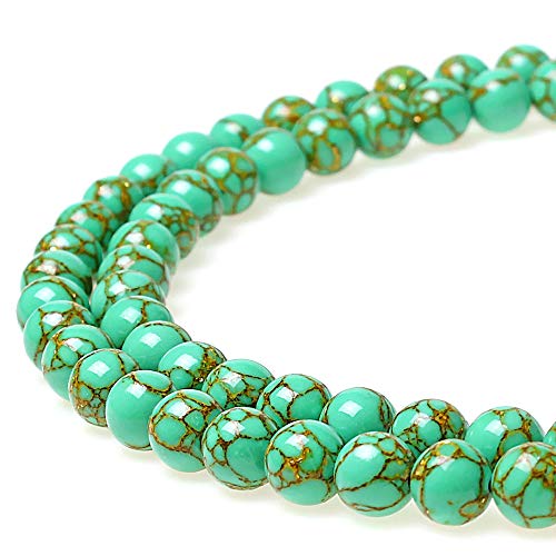 Synthetic Golden Line Turquoise