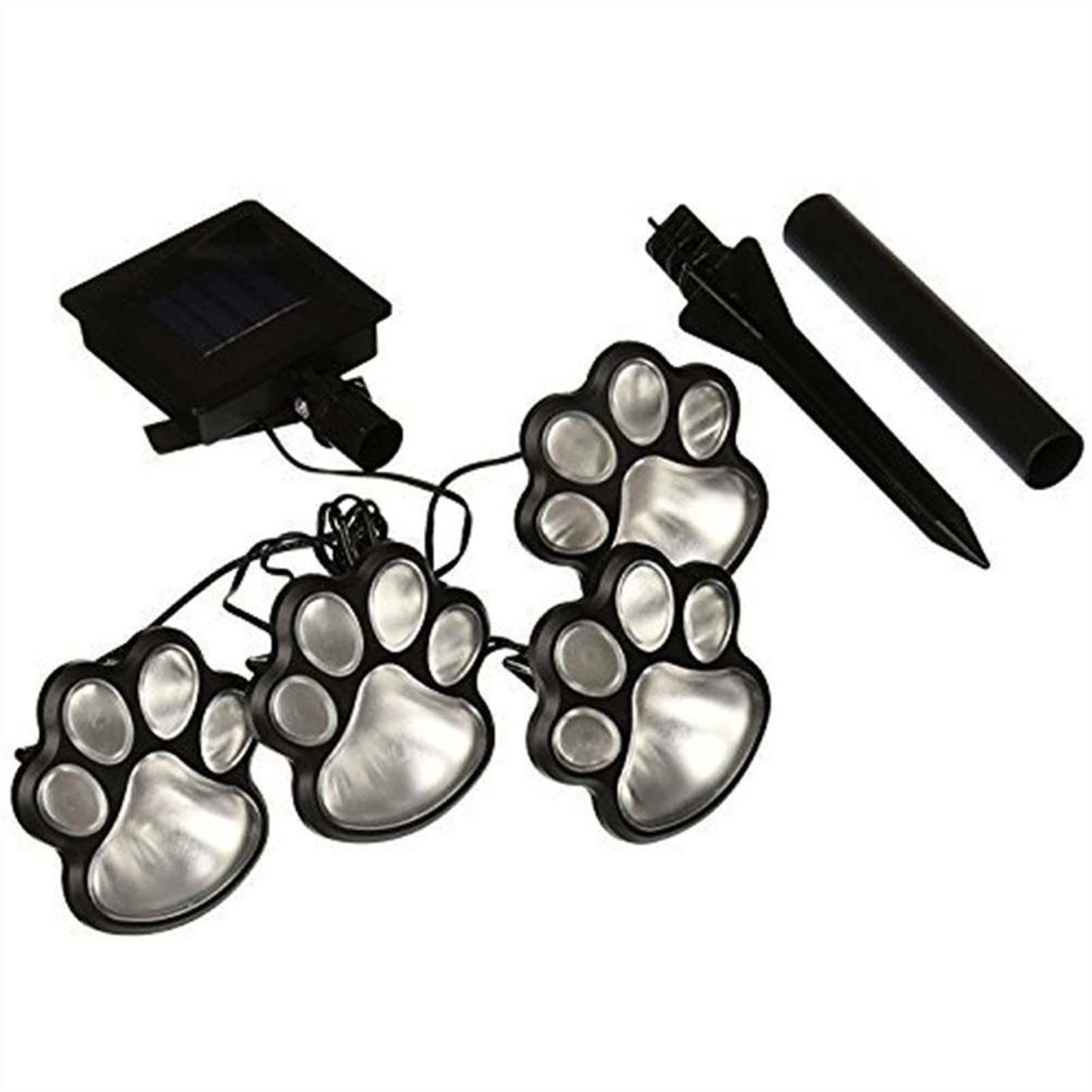 Solar Powered Cat Paw Print LED Garden Lights - Outdoor Waterproof Path Lighting with Multi-Color Options for Yard, Walkway, and Patio Decoration | Perfect for Landscape, Driveway, and Backyard Ambience