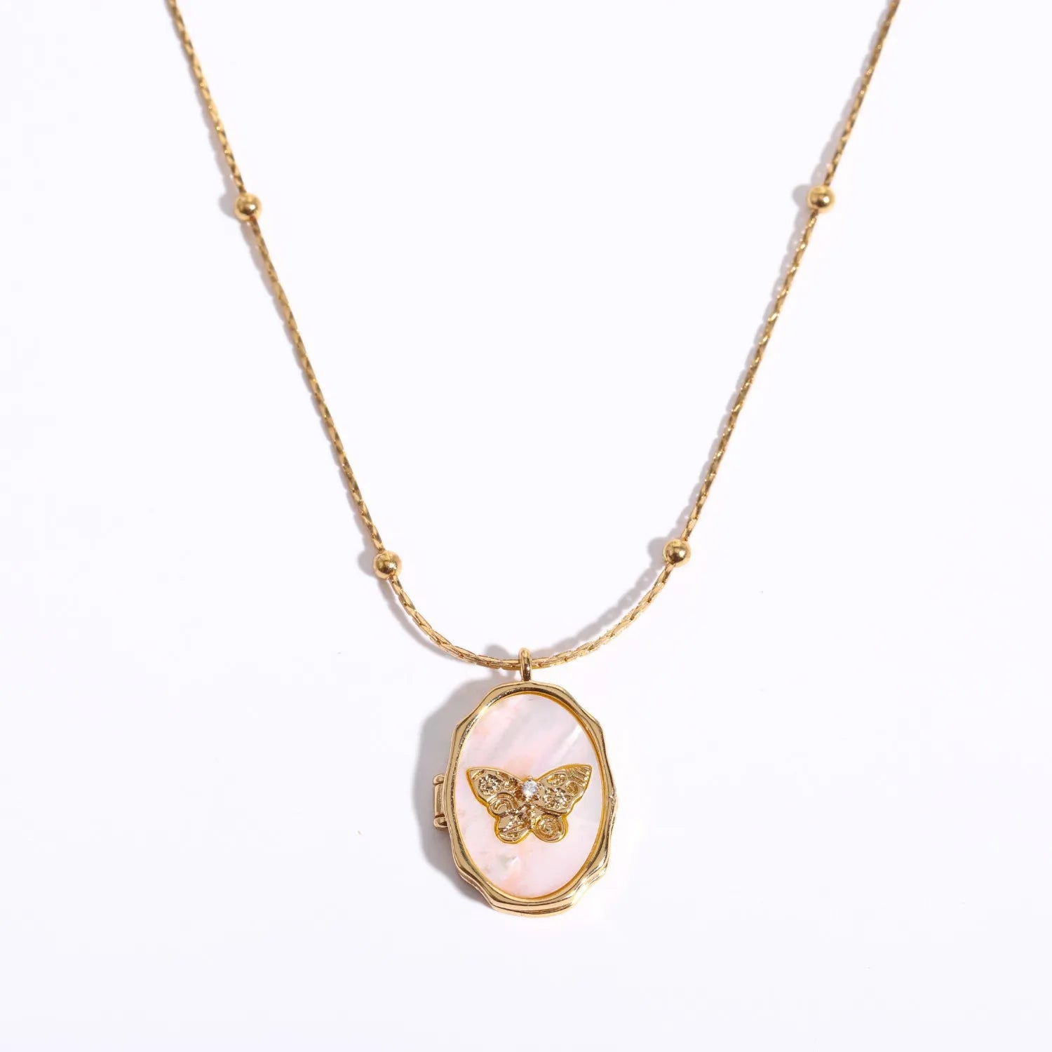 Butterfly Bliss Necklace Locket - Elegant Silver Butterfly Pendant with Heart Charm | Perfect for Valentine's Day Gifts, Anniversary Presents & Everyday Jewelry