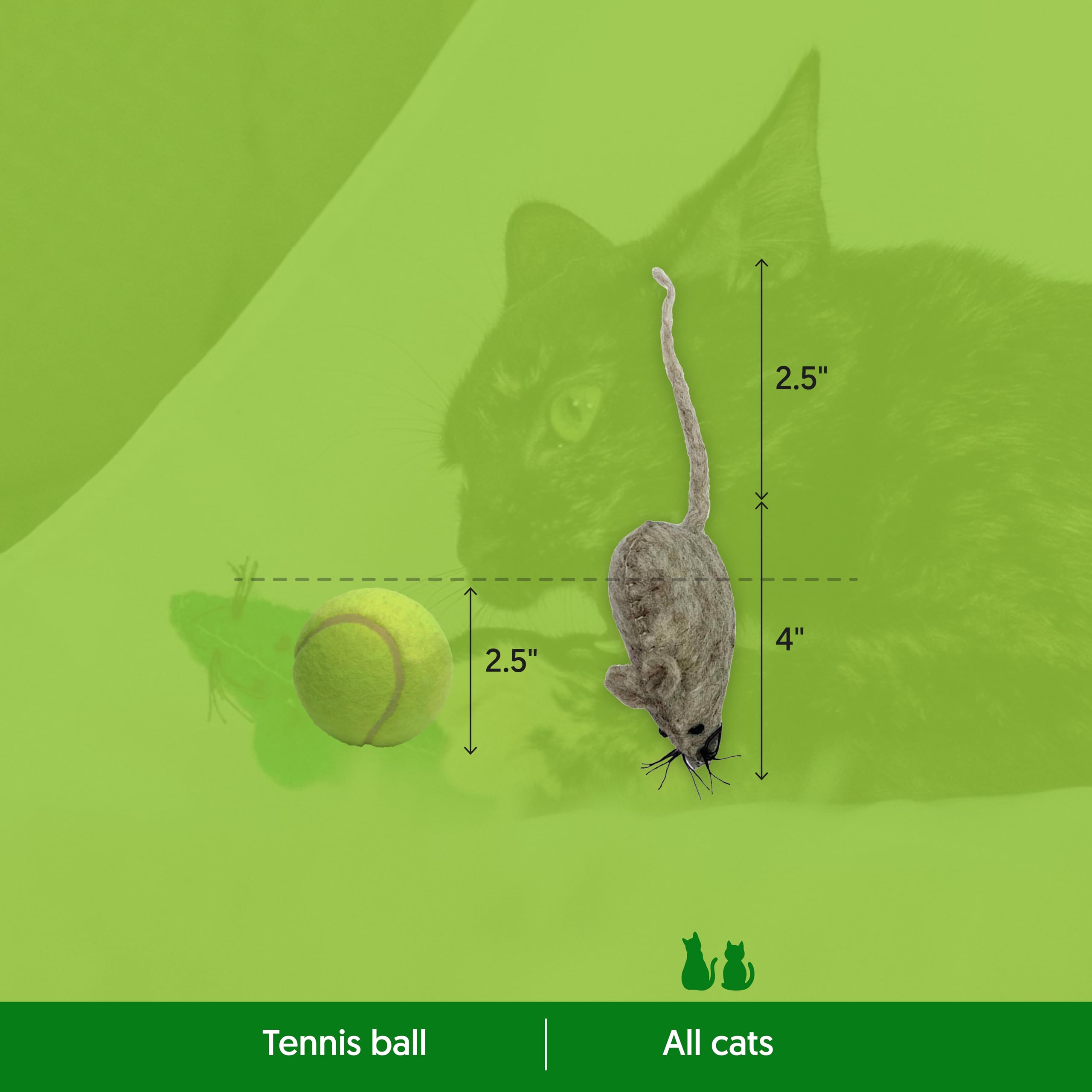 Eco Pouncer Natural Cat Toy - Safe & Sustainable Wool Cat Teaser for Interactive or Solo Play | Non-Toxic, Chemical-Free Pet Accessories | Perfect for Indoor Cats, Kittens, and Playtime Enrichment