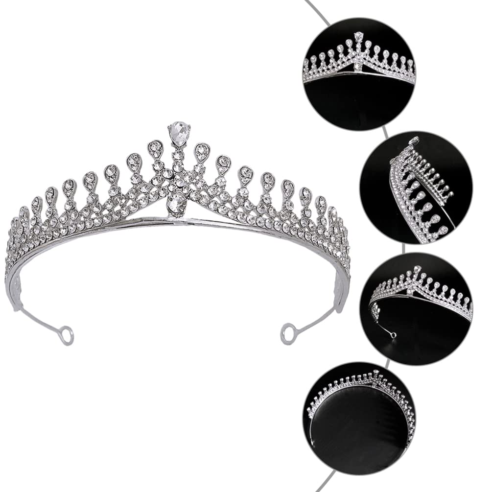 Minkissy 1pc Diamond Crown Headband for Women - Rhinestone Bridal Tiara Headpiece with Crystal Accents - Perfect for Weddings, Prom, Pageants & Special Occasions
