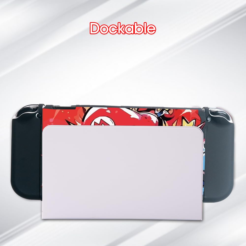 PERFECTSIGHT Protective Case for Nintendo Switch OLED - Durable TPU Cover for Girls, Boys & Kids - Dockable Kawaii Cute Design - Compatible with Nintendo Switch OLED - Perfect for Gaming, Travel & Home Entertainment