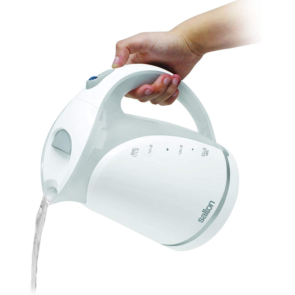 SALTON JK1648W Cordless Electric Kettle - Fast Boiling Water Heater for Tea, Coffee & Instant Meals | Perfect for Home, Office & Dorm Use