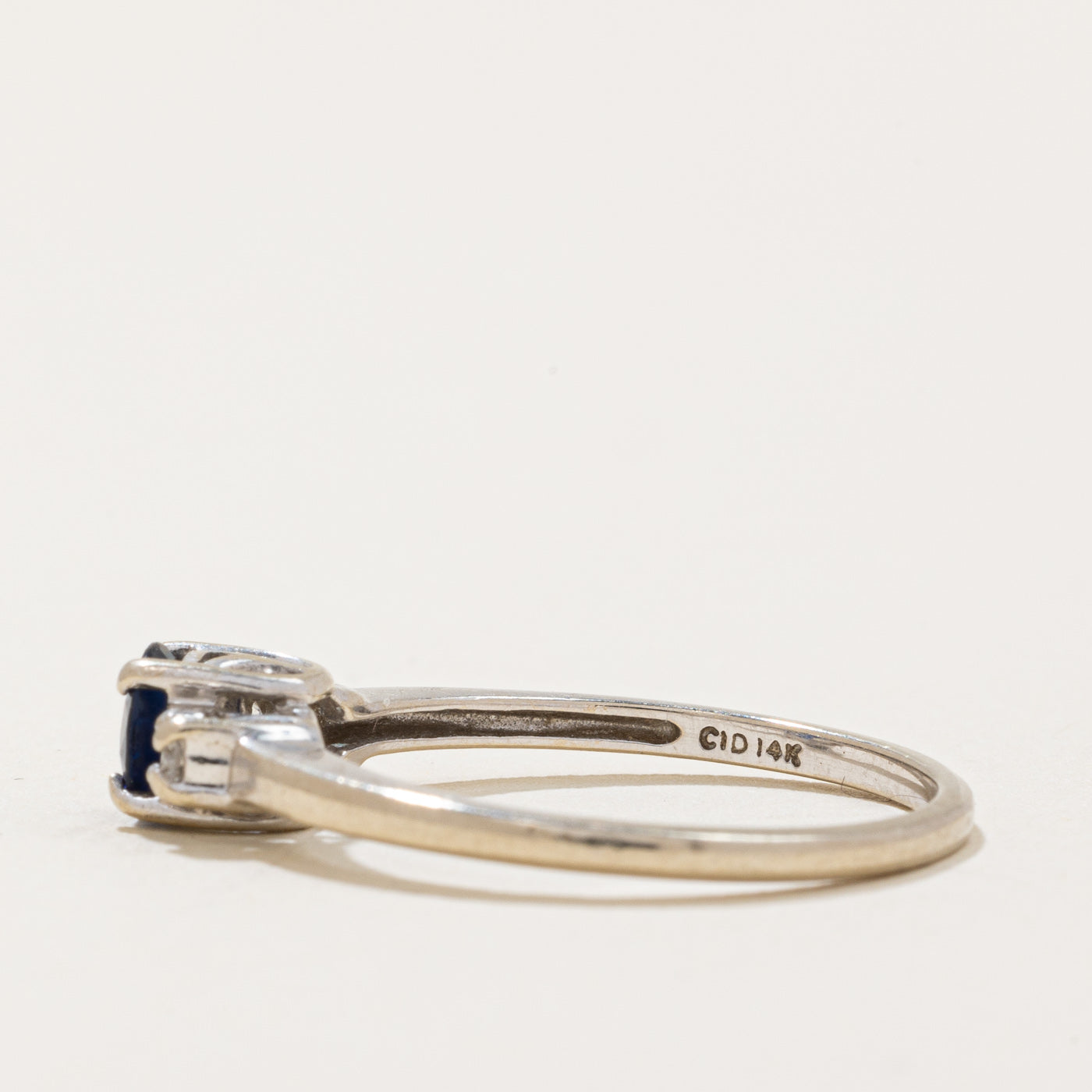 0.30ct Sapphire & Diamond Ring - 0.07ctw Total Weight - Size 6.75 - Elegant Engagement & Wedding Jewelry for Women - Perfect Gift for Anniversary, Birthday & Special Occasions