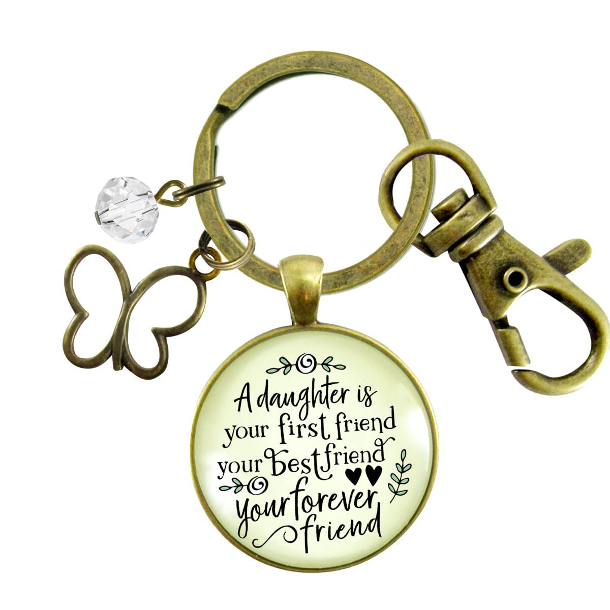 Daughter First Best Forever Friend Keychain - Matching Mom & Daughter Jewelry Gift for Birthdays, Anniversaries & Special Occasions