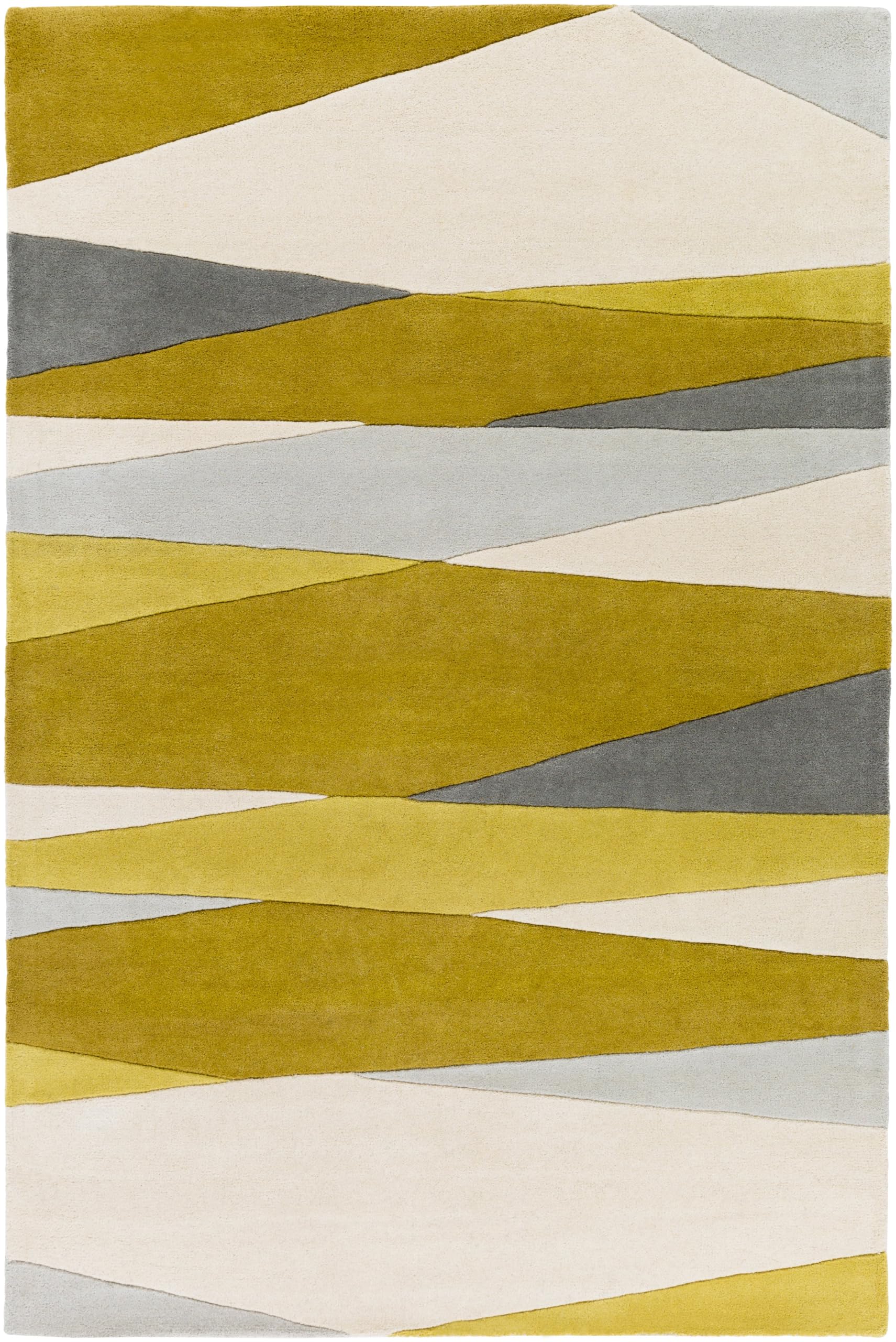 Mark&Day 4x6 Modern Wool Area Rug - Mulhouse Cream Beige Green Yellow Carpet for Living Room, Bedroom, Kitchen | Soft & Durable Floor Mat for Home Decor, Office, Entryway (4' x 6')