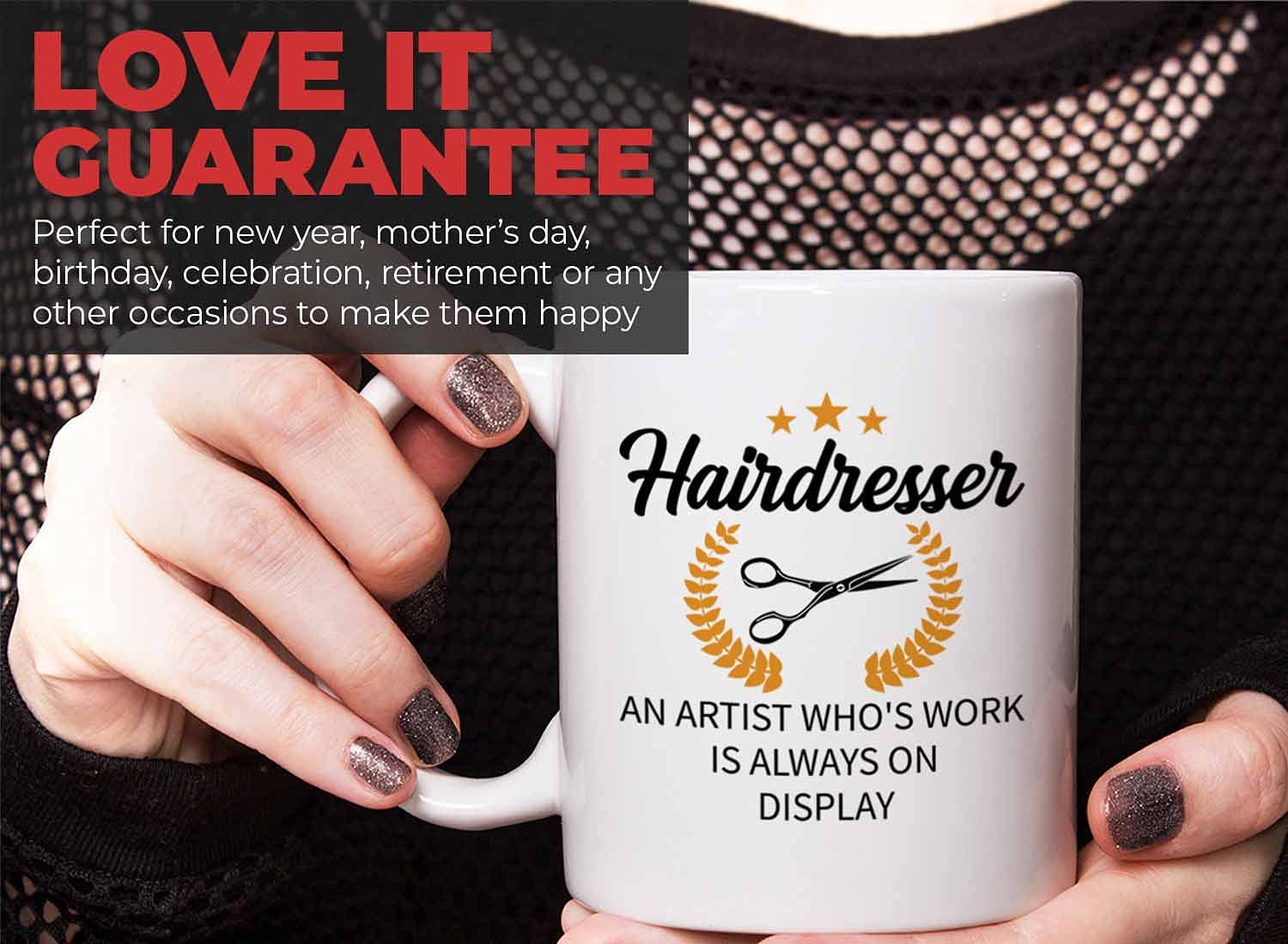 Bubble Hugs Barber Coffee Mug 11 oz White - Perfect Gift for Hairdressers, Stylists & Beauticians - Great for Salons, Barber Shops & Coffee Breaks