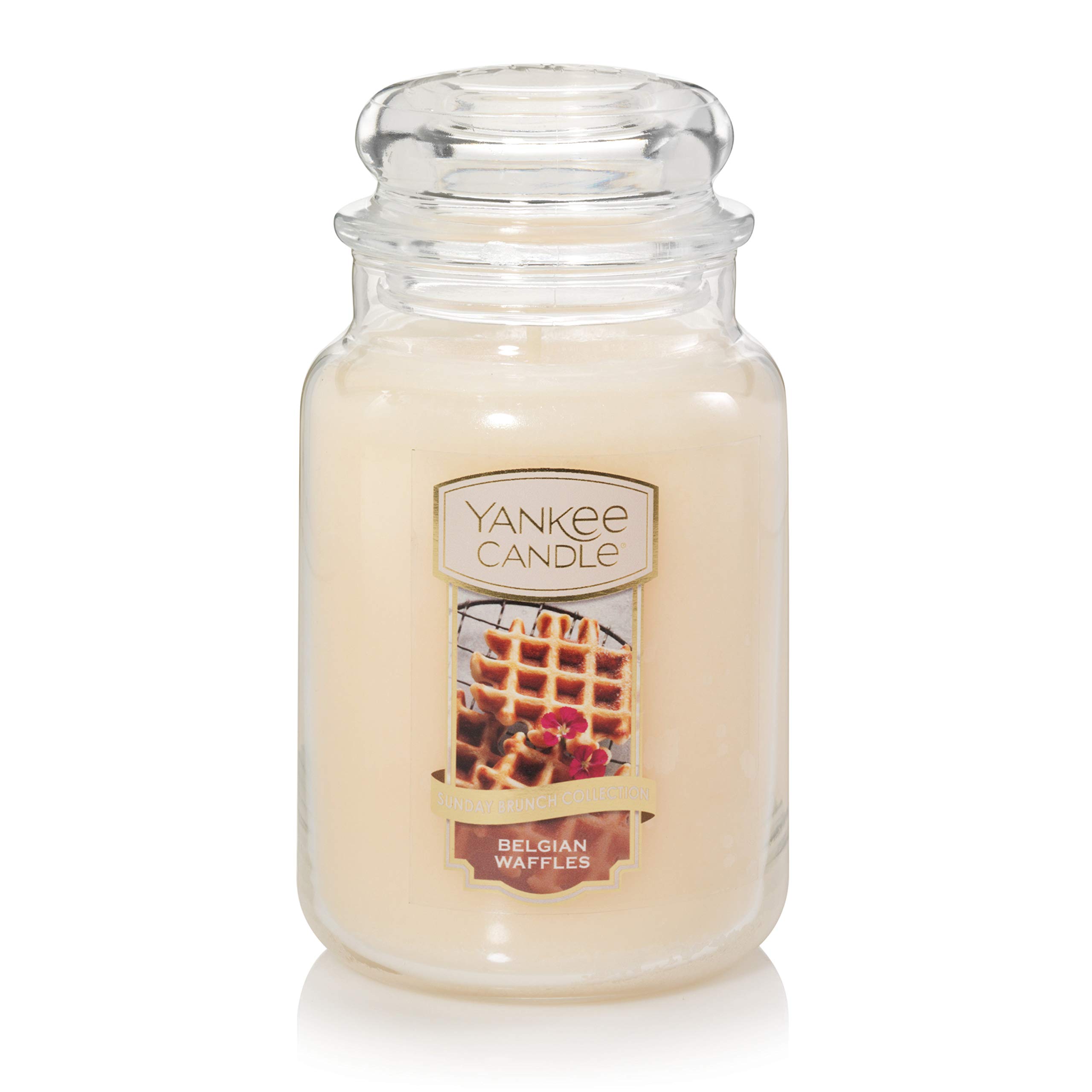 Yankee Candle Belgian Waffles Scented Large Jar Candle - 22oz Classic Single Wick, 110+ Hours Burn Time - Perfect for Home Decor, Relaxation & Cozy Atmosphere