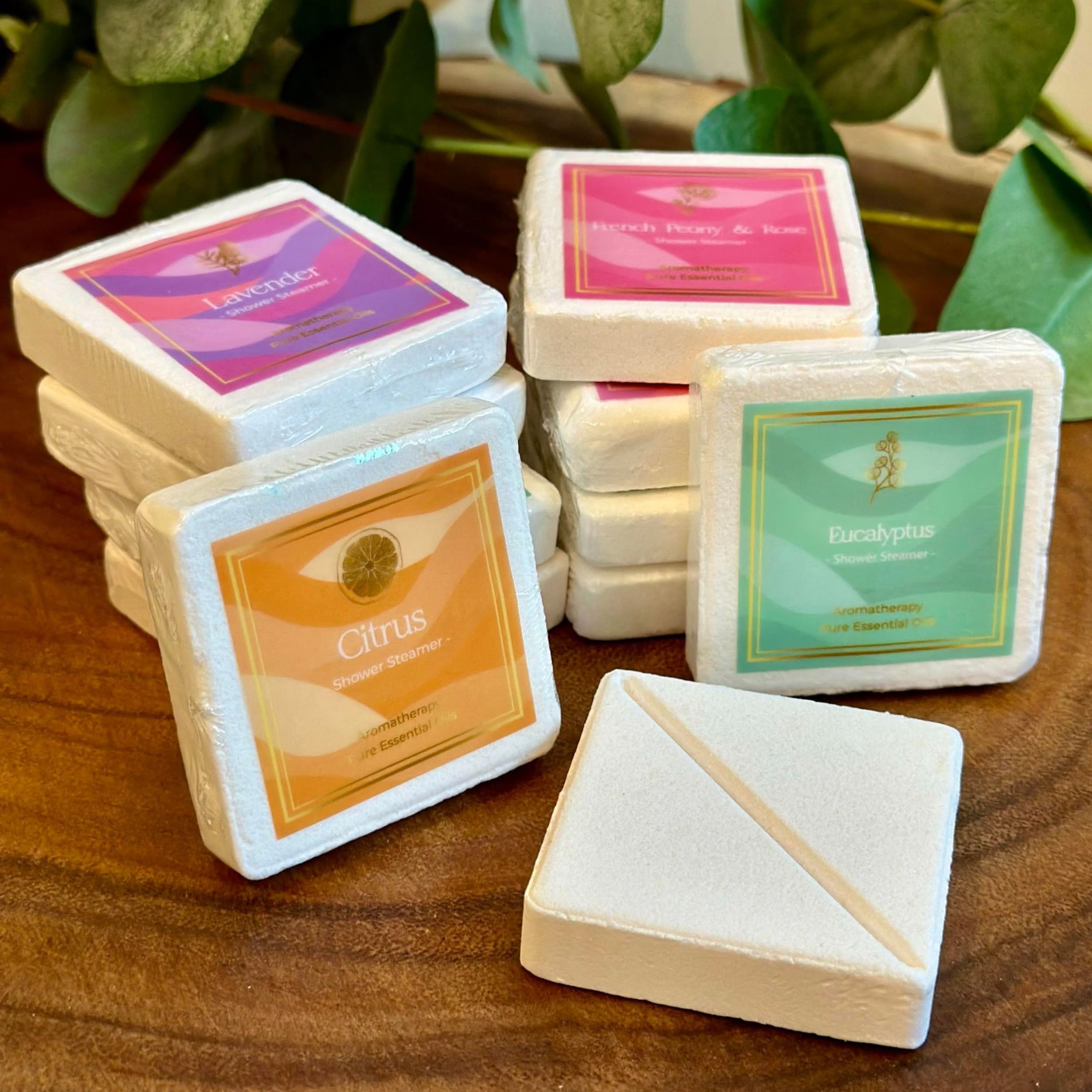 12Pcs Aromatherapy Shower Steamers with Pure Essential Oils - Eucalyptus & Lavender Shower Bombs for Relaxation, Cold & Flu Relief - Perfect Self Care Gift for Women - Use in Bathroom for Spa-Like Experience at Home