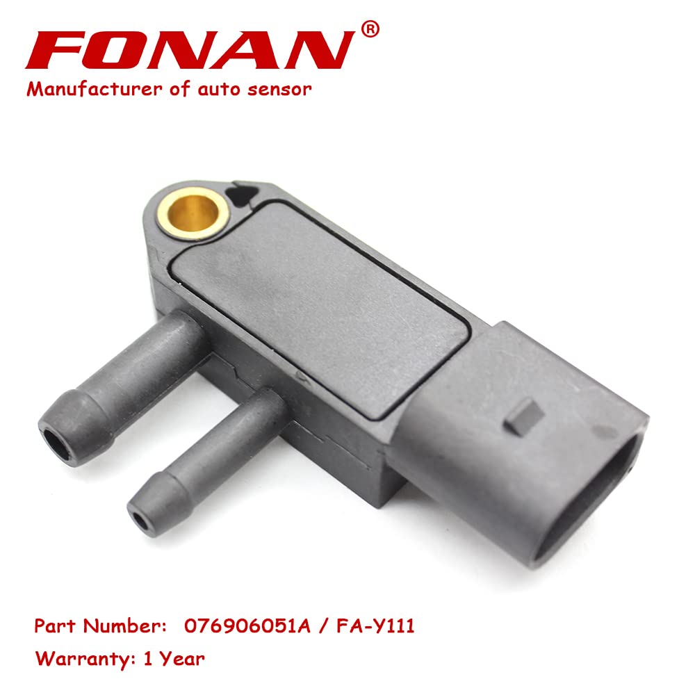 Audi Porsche SEAT Skoda VW Compatible DPF Differential Exhaust Pressure Sensor (0281006005 0281006006 0281002759 059906051A) - Improve Engine Performance & Reduce Emissions for Diesel Vehicles