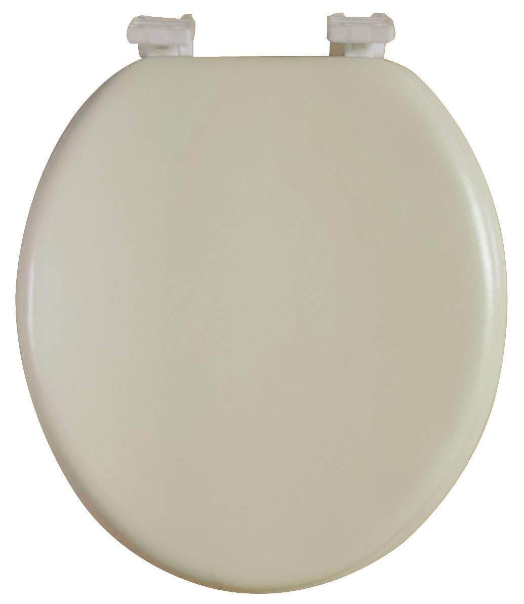 Soft Round Padded Toilet Seat with Easy-Clean Hinge - Beige | Comfortable & Hygienic Bathroom Upgrade for Home & Commercial Use