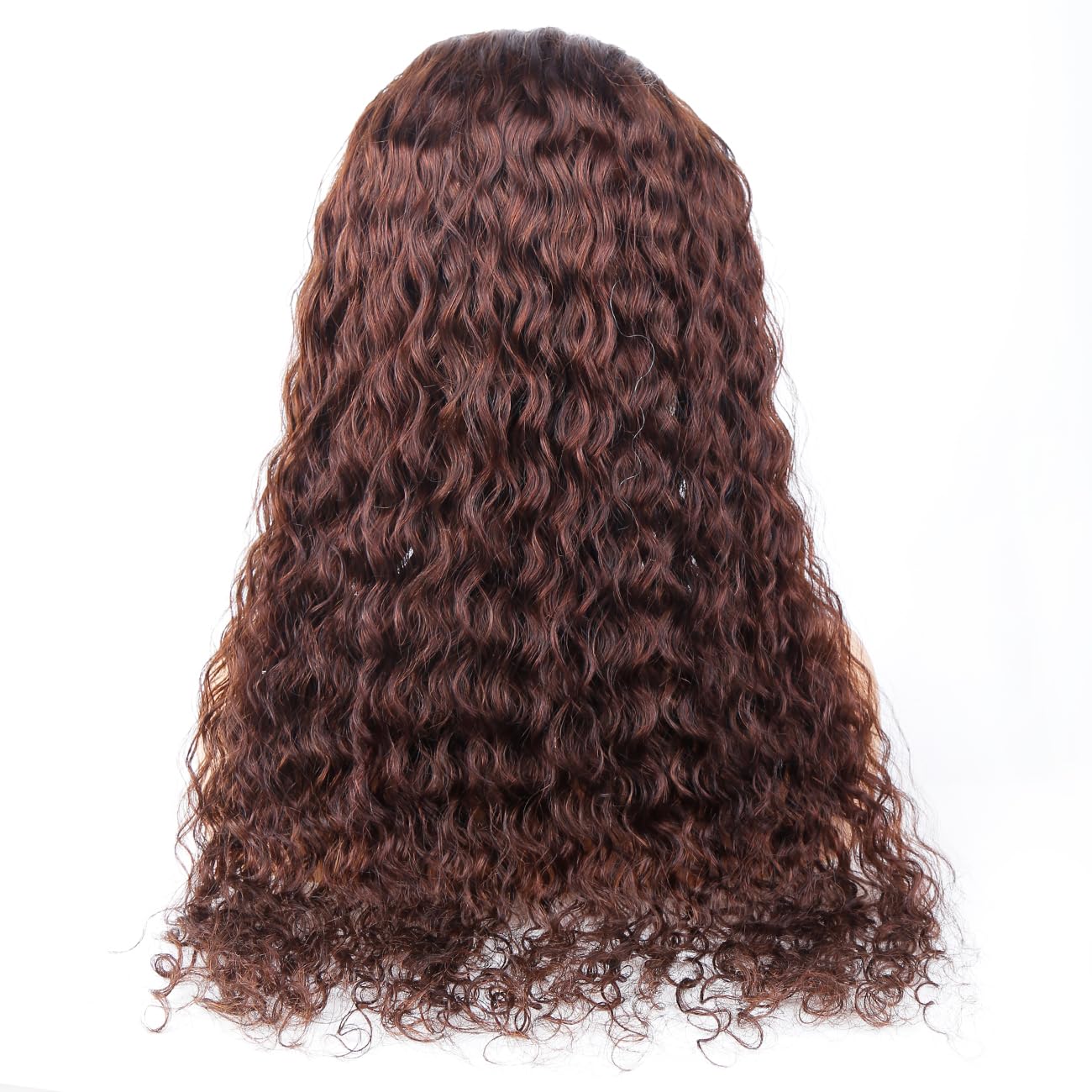 FQ Chocolate Brown Lace Front Wig - 5x5 HD Lace Water Wave Human Hair Wigs for Black Women | 180% Density | 28 Inch Colored Lace Wigs | Perfect for Parties, Weddings & Daily Styling