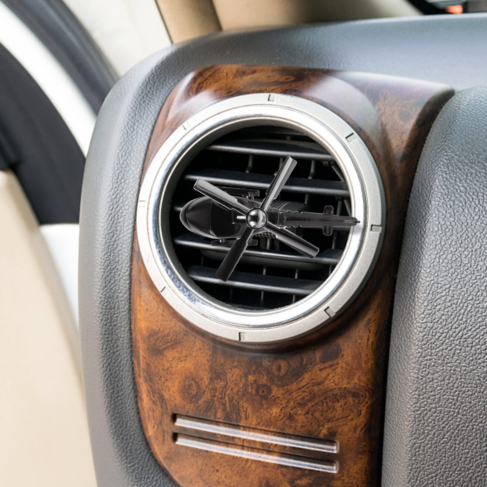 Car Air Freshener Helicopter Rotating Diffuser - Aroma Vent Clip for Car & Airplane Interior Decoration, Ideal for Long Drives & Travel