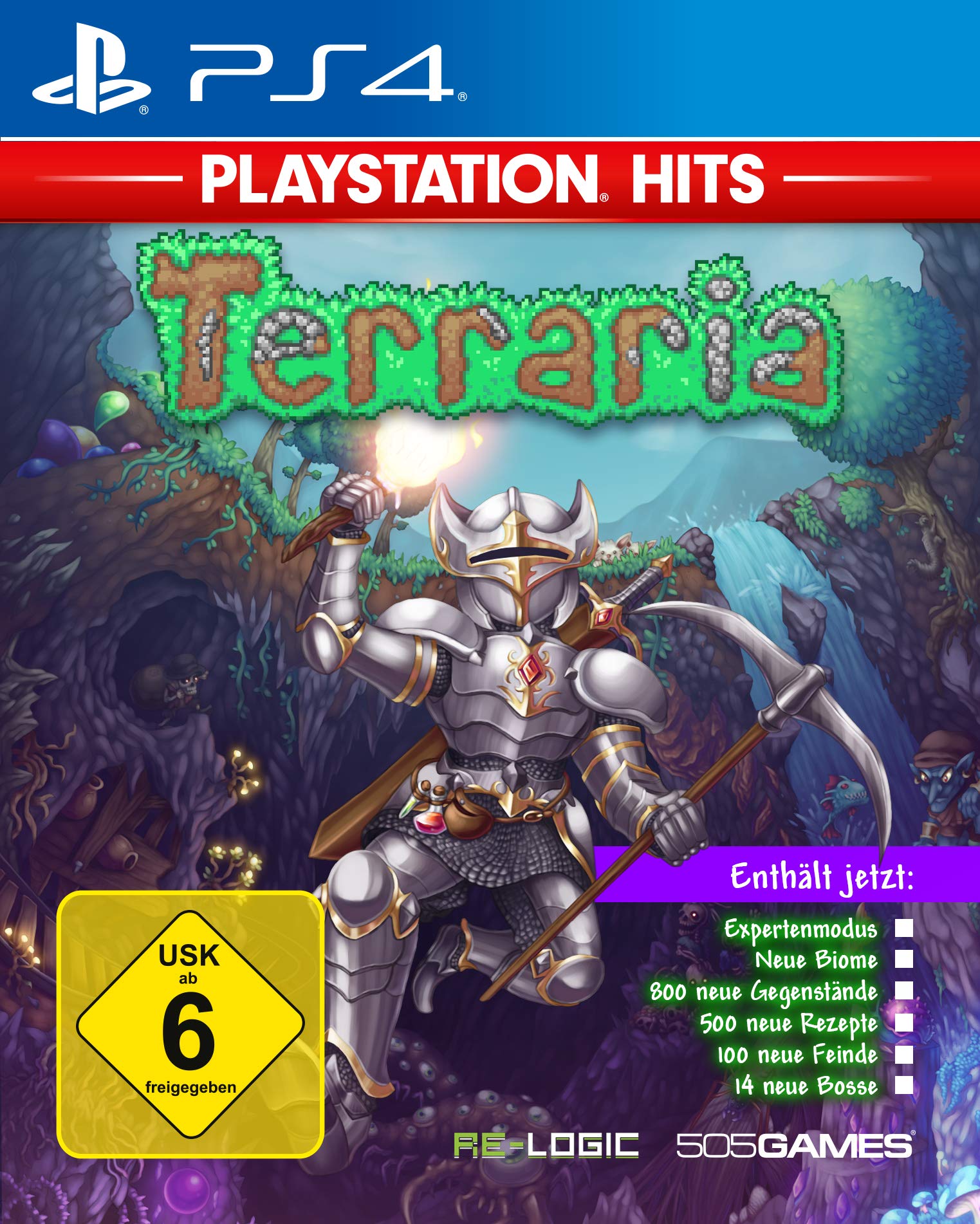 Terraria - PlayStation Hits for PlayStation 4 | Open-World Adventure Sandbox Game | Perfect for Multiplayer Gaming & Creative Building
