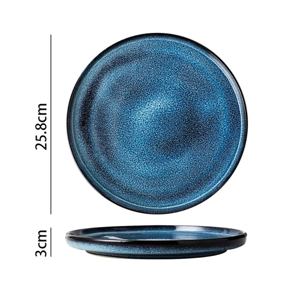 Ceramic Steak Plate - Western Food Dish for Pasta & Snacks - Durable Tableware for Dining