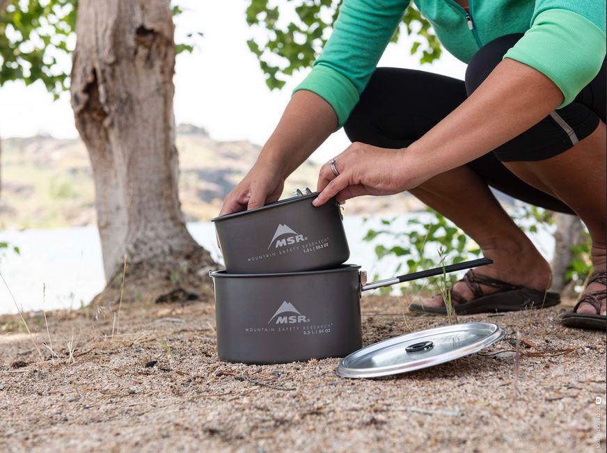MSR Ceramic 2-Piece Cookware Set - Lightweight Camping Pots for Backpacking, Hiking & Outdoor Adventures | Durable Non-Stick Cooking Pots for Camp Stoves