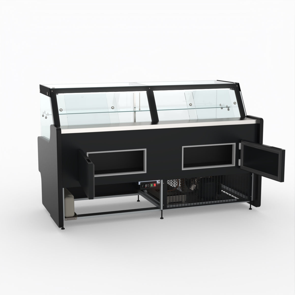 2 Meter AG Deli Showcase Glass Display Case - Perfect for Supermarkets, Delis & Bakeries to Showcase Fresh Food & Pastries