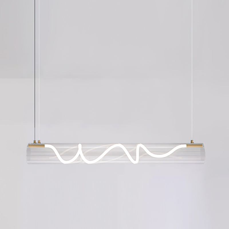 Alexandra Linear Pendant Light - Modern Minimalist Hanging Fixture for Kitchen Island, Dining Room & Bedroom Lighting | Dimmable LED Chandelier for Home Decor