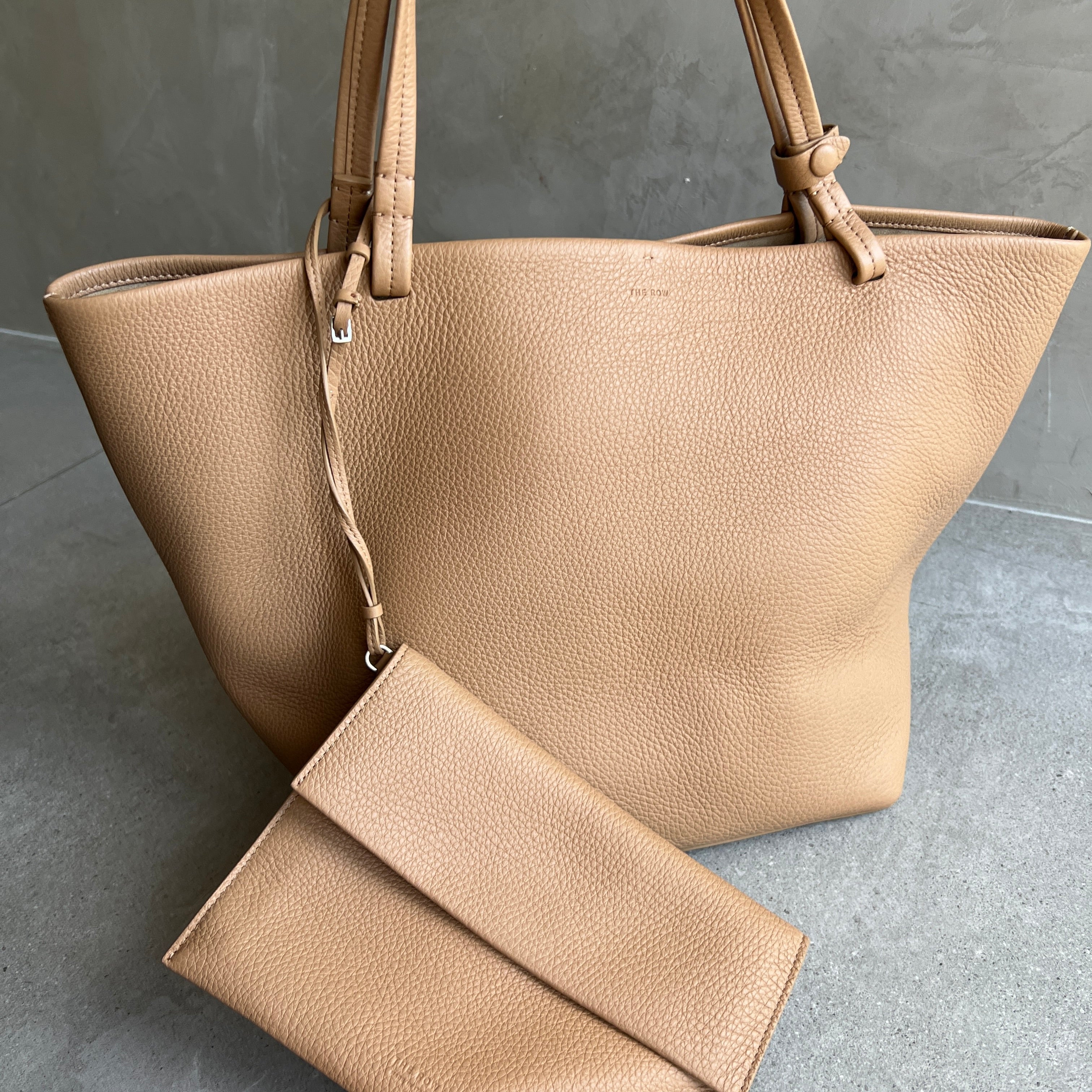 Premium Leather Park Tote Bag - Genuine Three-Grained Cinnamon Brown - Perfect for Work, Travel & Everyday Carry