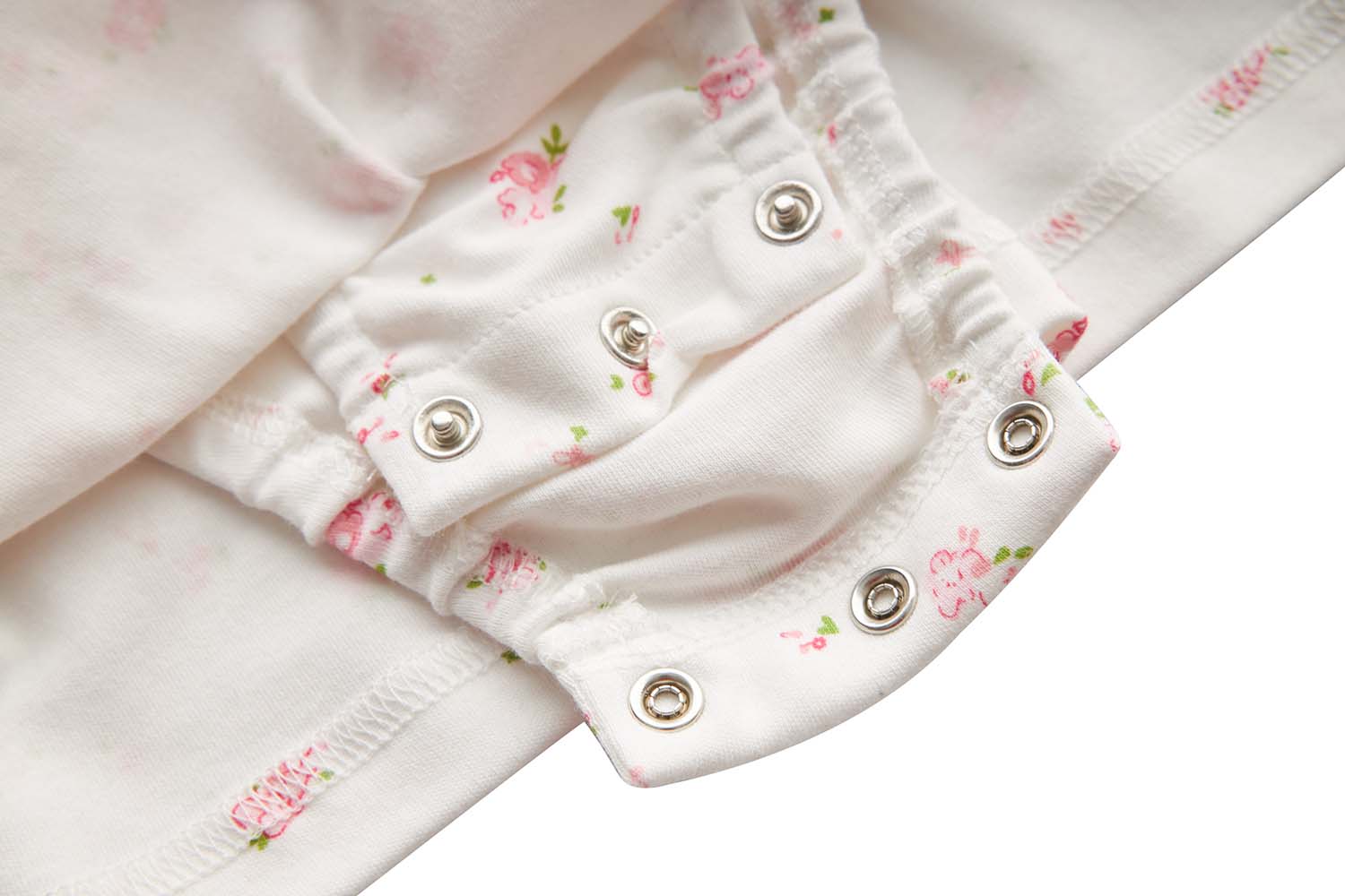 Adorable Baby Girl 2-Piece Outfit - White Bodysuit Dress with Pink Rose & Pink Cardigan 