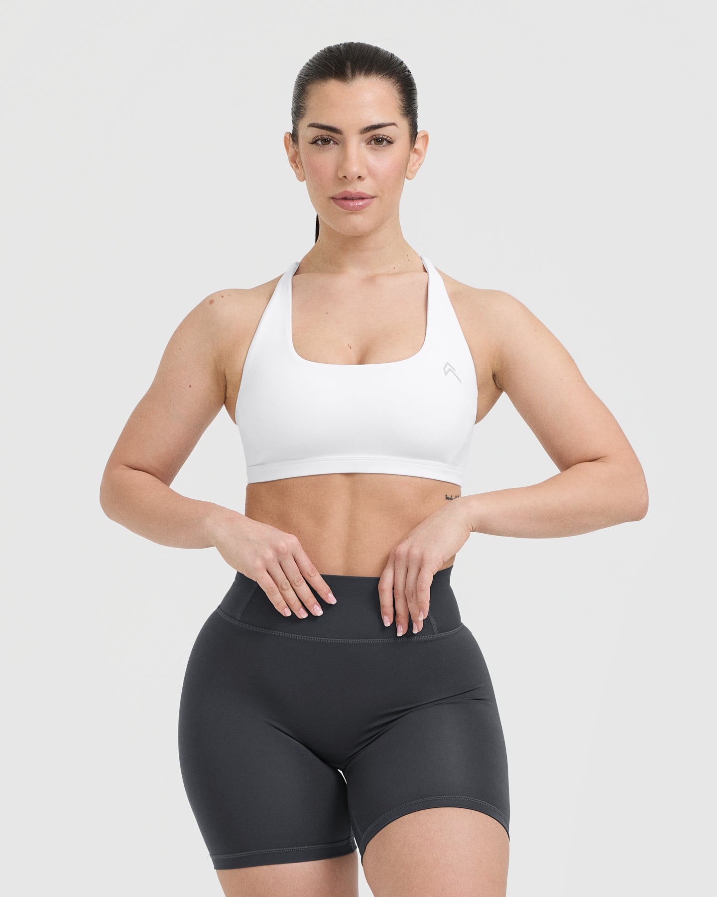 Timeless Square Neck Sports Bra for Women - High Support Workout Top - Breathable & Comfortable Yoga Bra - Perfect for Gym, Running & Yoga (White)