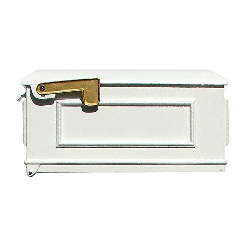 QualArc Lewiston White Aluminum Decorative Post Mount Mailbox - No Address Plates Included | Perfect for Residential Homes, Driveways & Curb Appeal