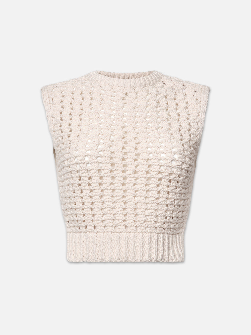 Cream Tape Yarn Sweater Vest for Women - Soft Knit Cardigan for Fall & Winter - Perfect for Office Wear & Casual Outfits