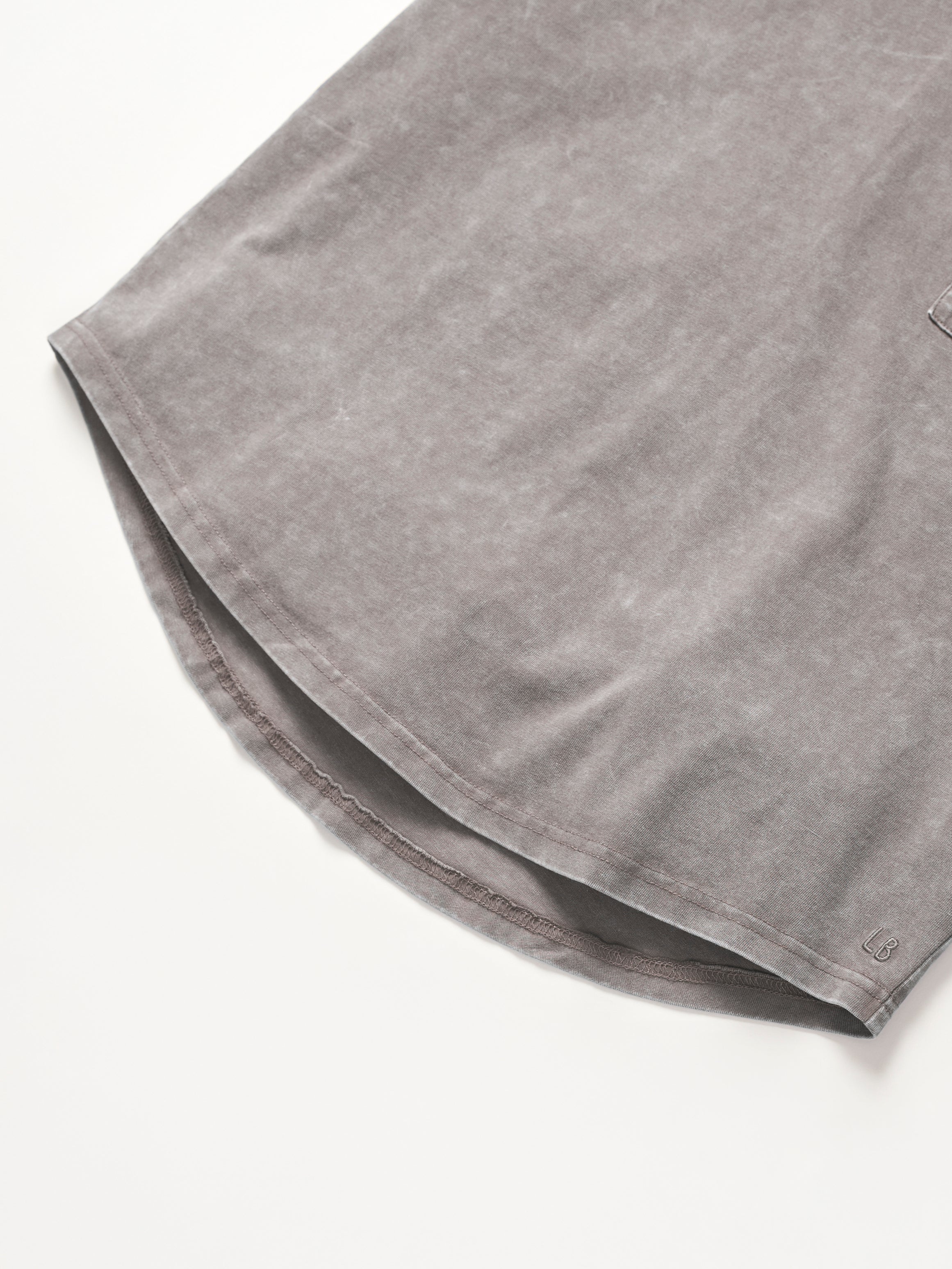 Vintage Acid Wash Pocket T-Shirt for Men - Soft Grey Cotton Tee - Casual Streetwear for Everyday Wear