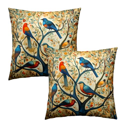 Colorful Tree With Birds