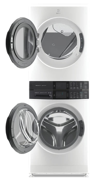 Electrolux ELTE760CAW 5.2 Cu. Ft. Front Load Washer & 8 Cu. Ft. Electric Dryer Laundry Tower in White - Perfect for Small Spaces & Energy-Efficient Home Laundry