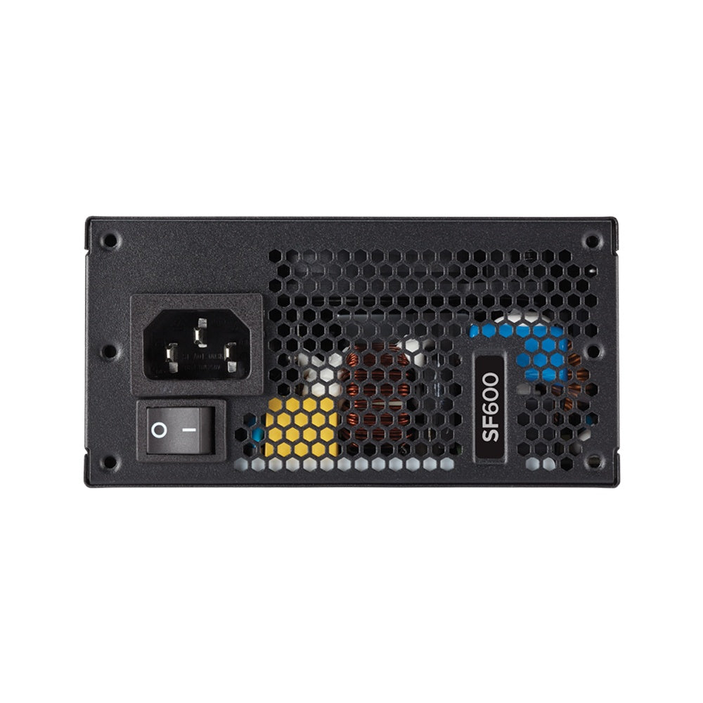Corsair SF600 Gold 600W 80 Plus Gold Certified Fully Modular SFX Power Supply - Compact PSU for Small Form Factor PCs & Gaming Rigs